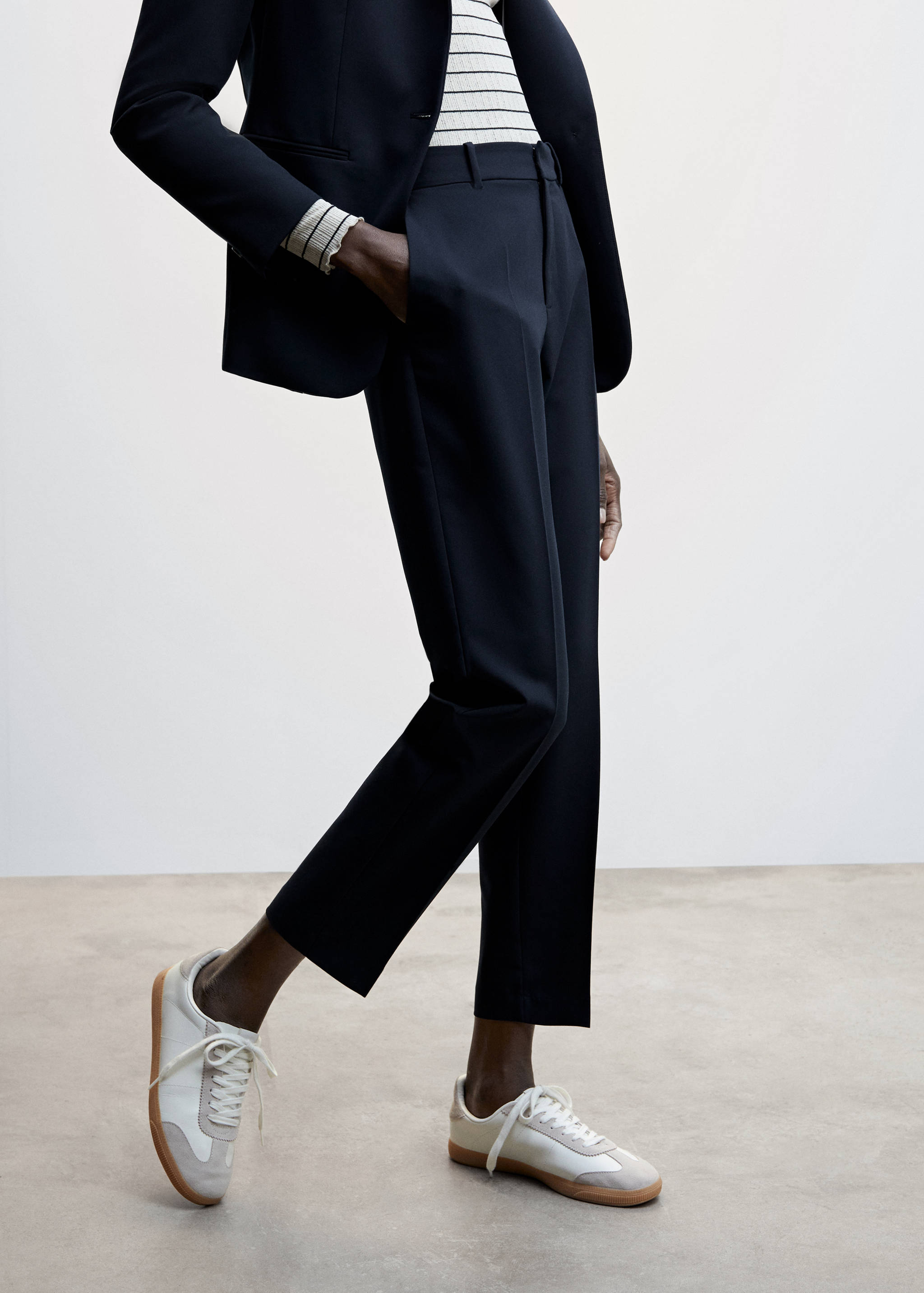 Straight suit trousers - Medium plane
