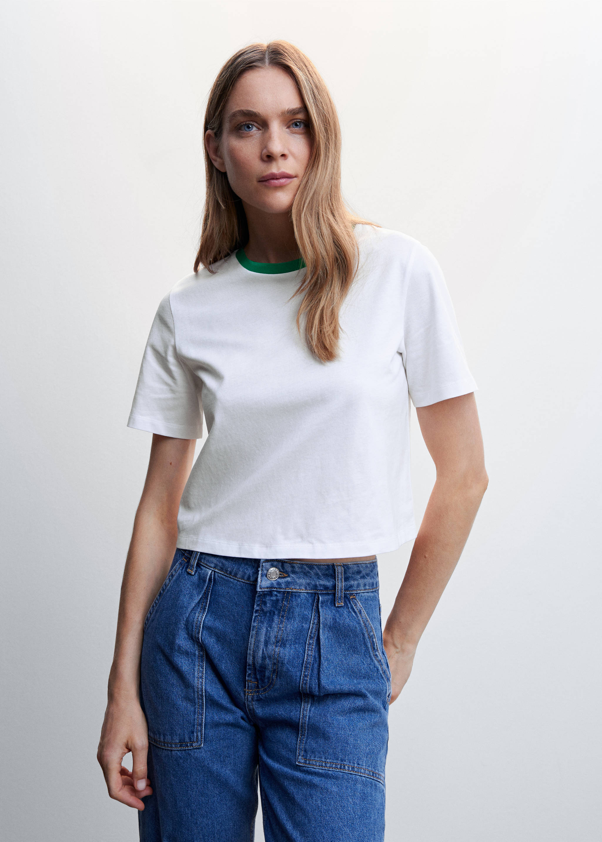Short-sleeved cotton t-shirt - Medium plane