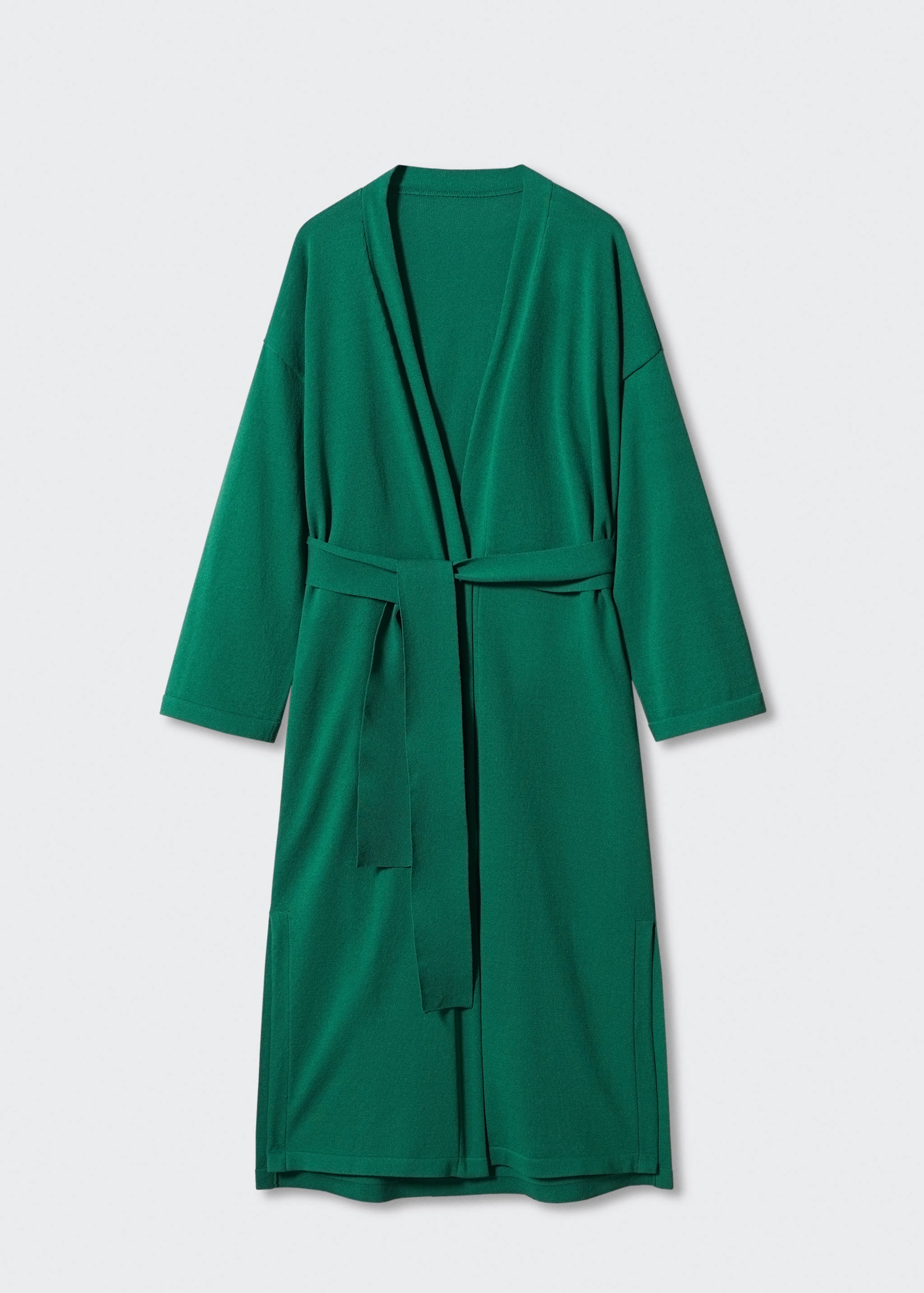 蝴蝶结长款开衫 - null