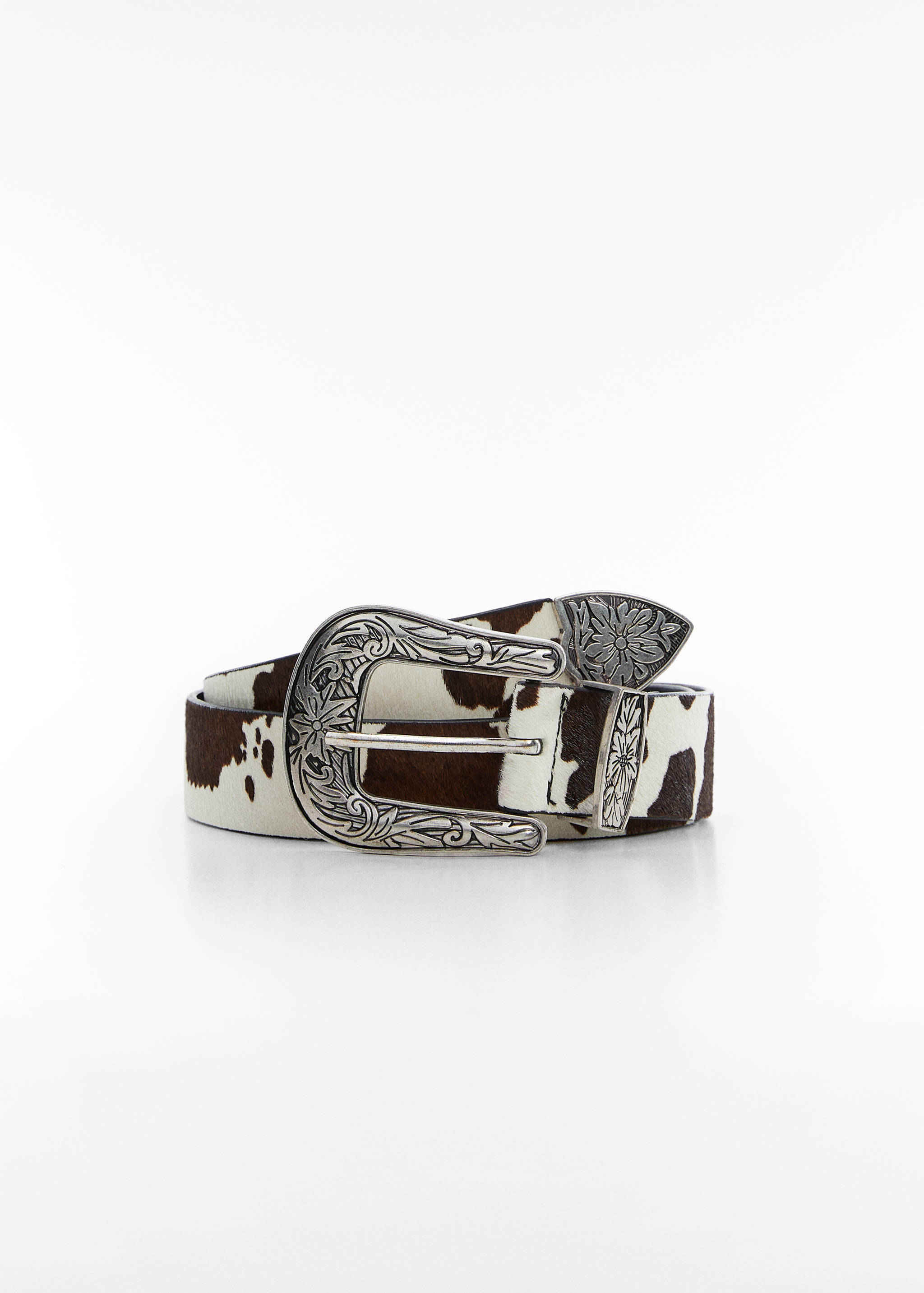 Animal print leather belt - Article without model