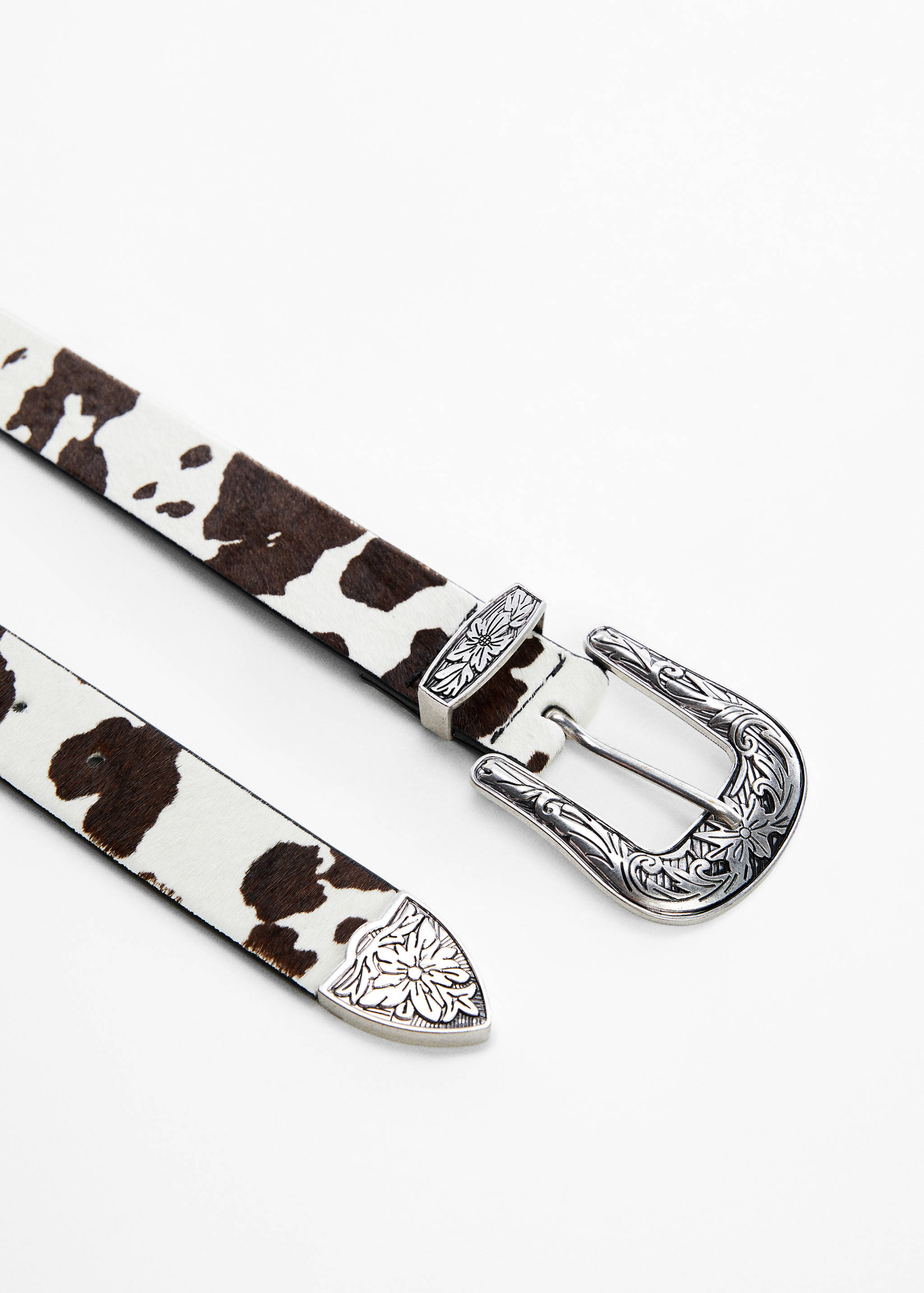 Animal print leather belt - Details of the article 3