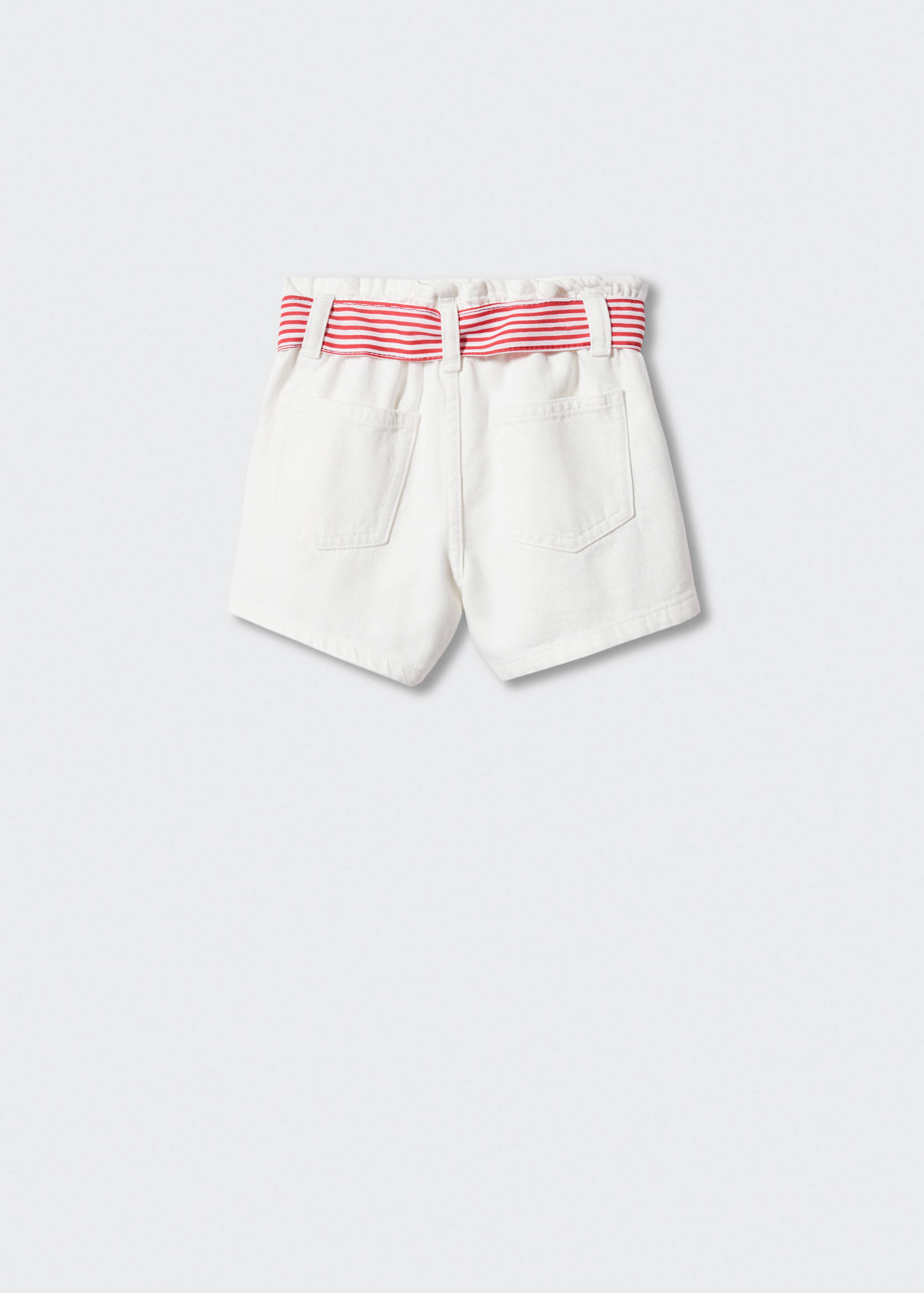 Belt cotton shorts - Reverse of the article
