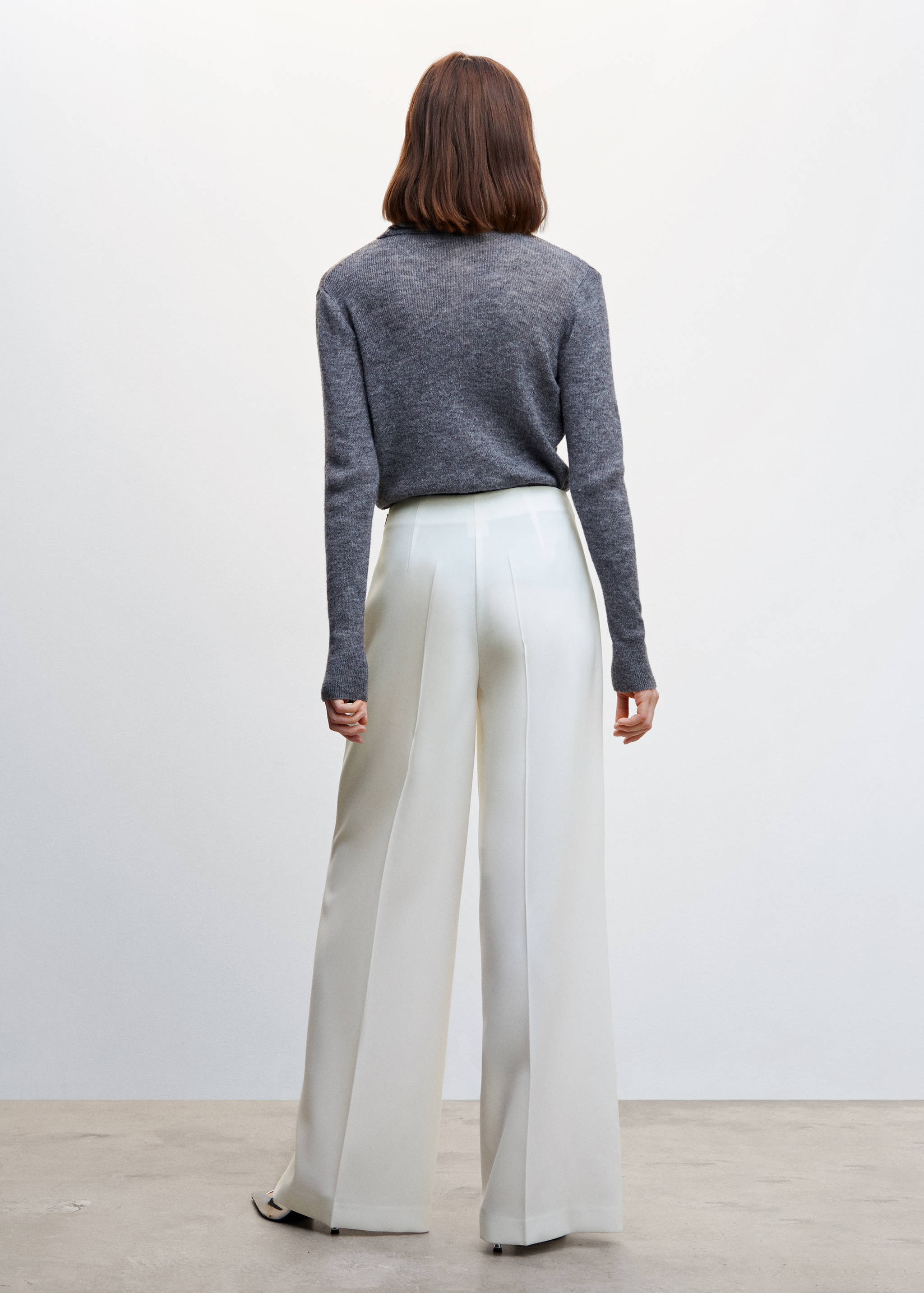 Брюки-палаццо с завышенной талией - Обратная сторона изделия