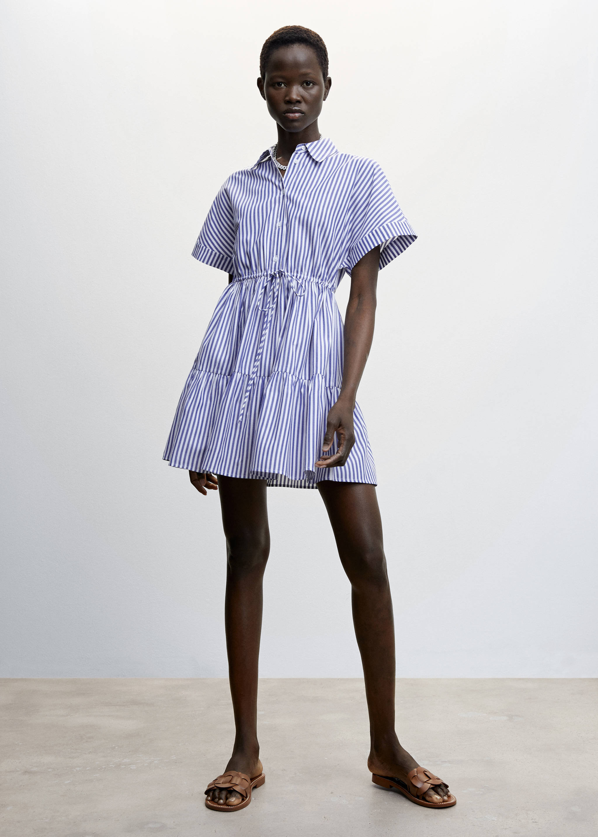 Robe rayée à volants - Plan général