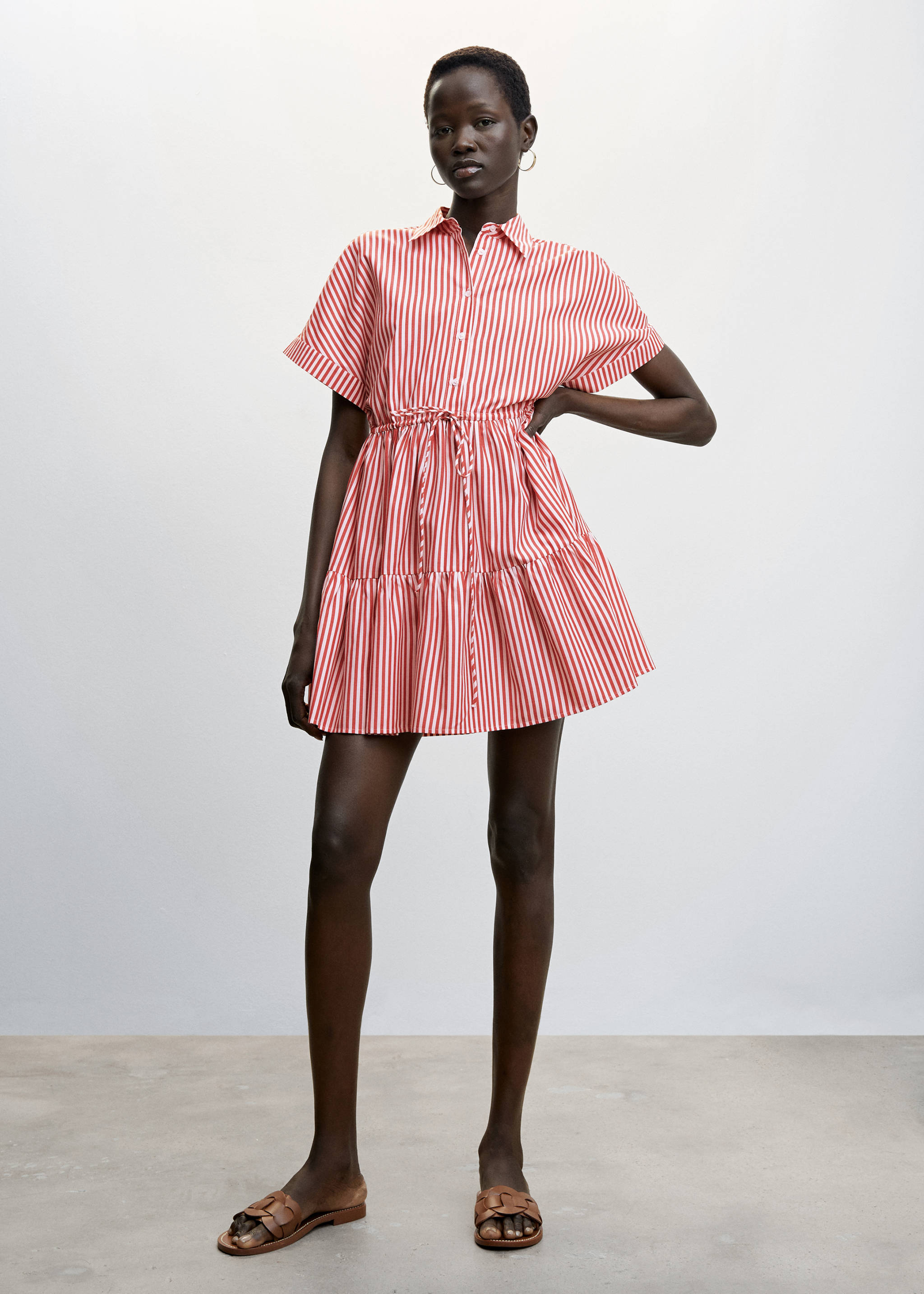 Robe rayée à volants - Plan général