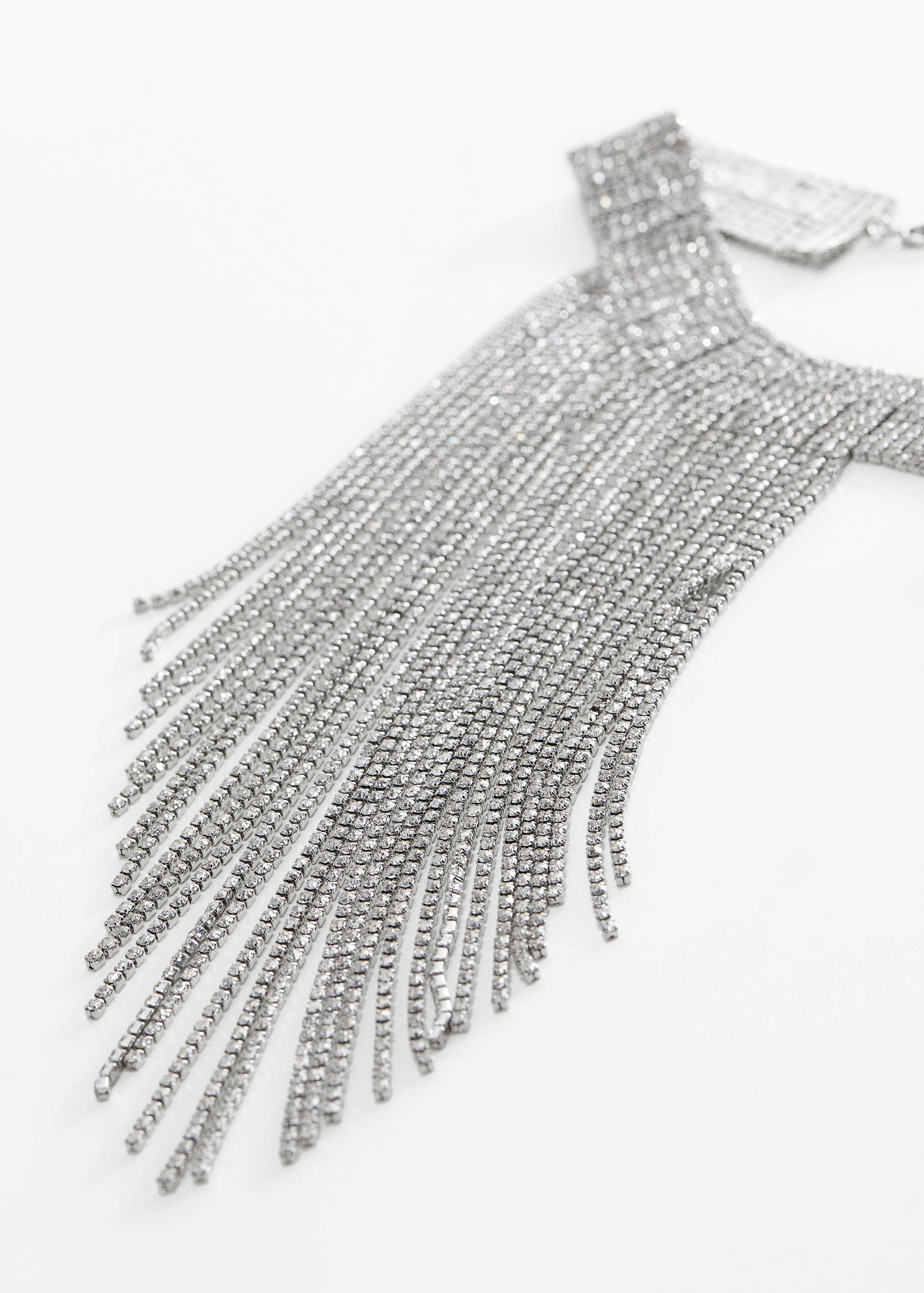 流苏水晶项圈项链 - null