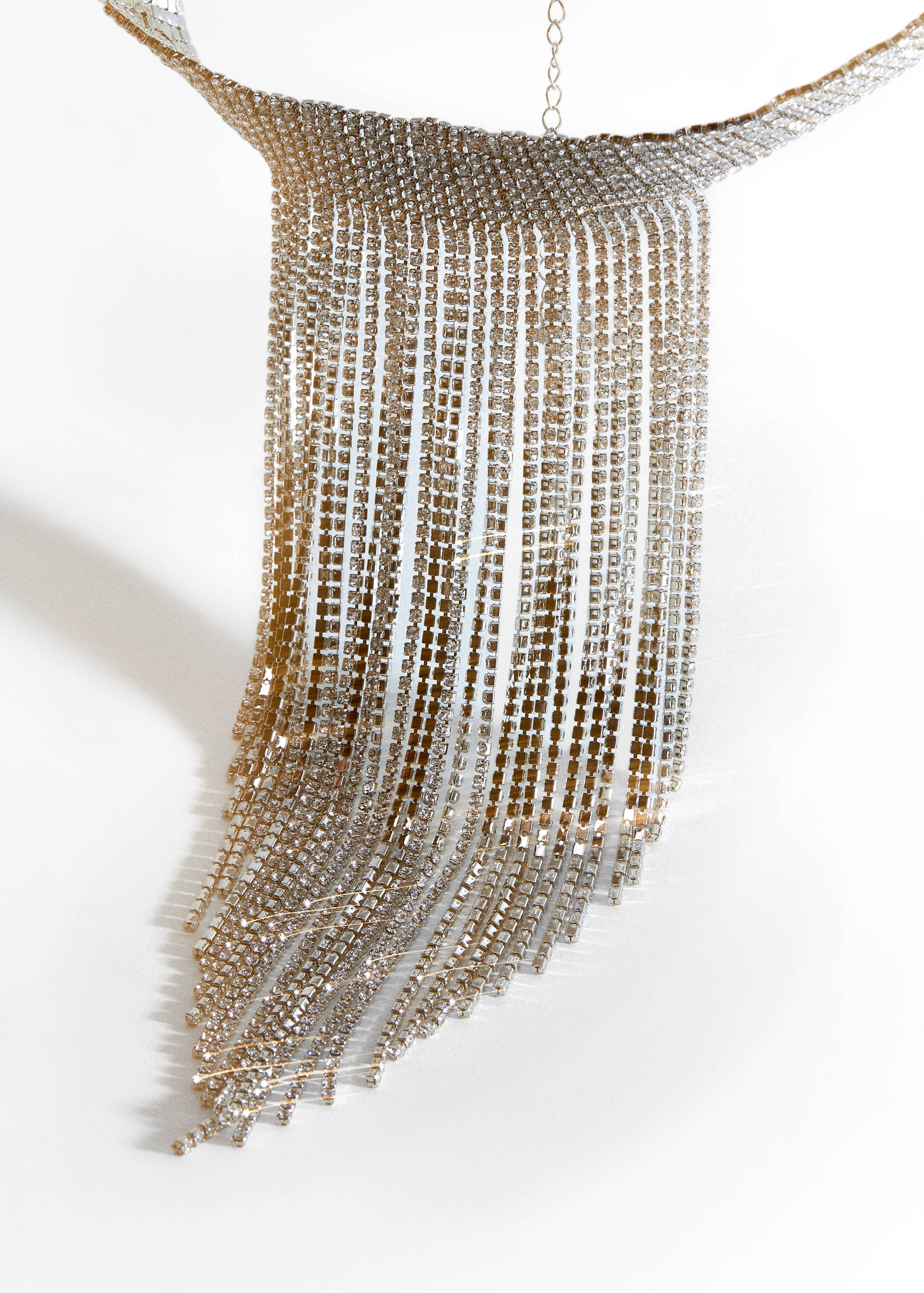 流苏水晶项圈项链 - null