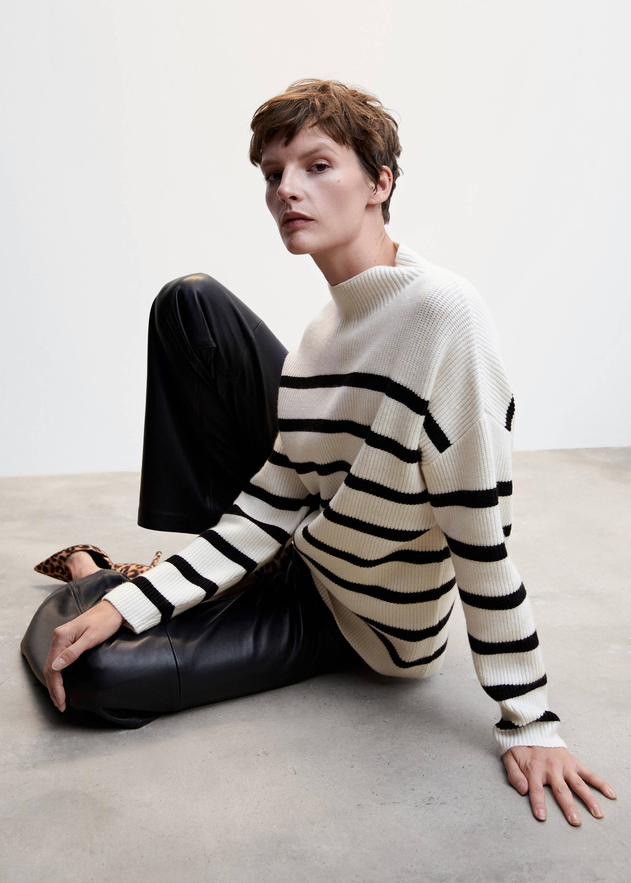 Perkins-neck rib-knit  sweater - Details of the article 2