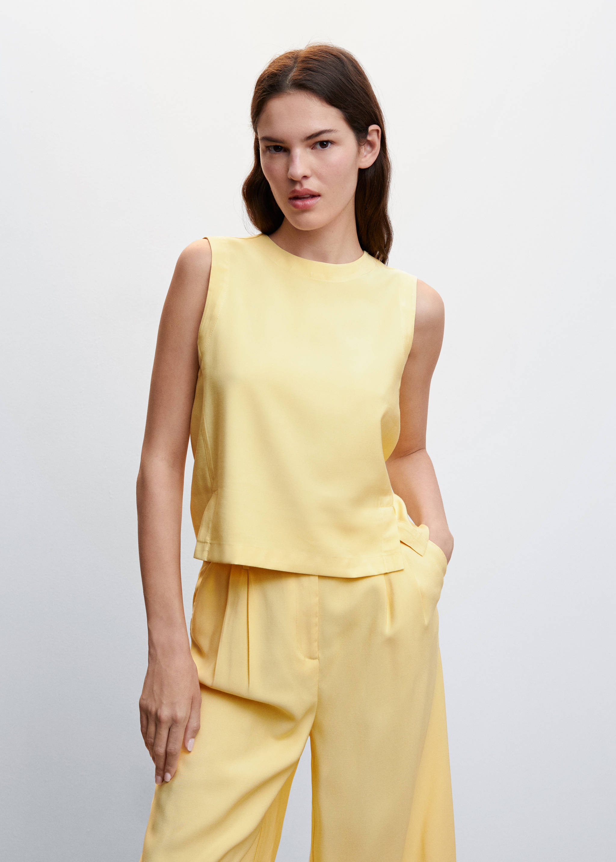 Pleated culottes trousers - Details of the article 1