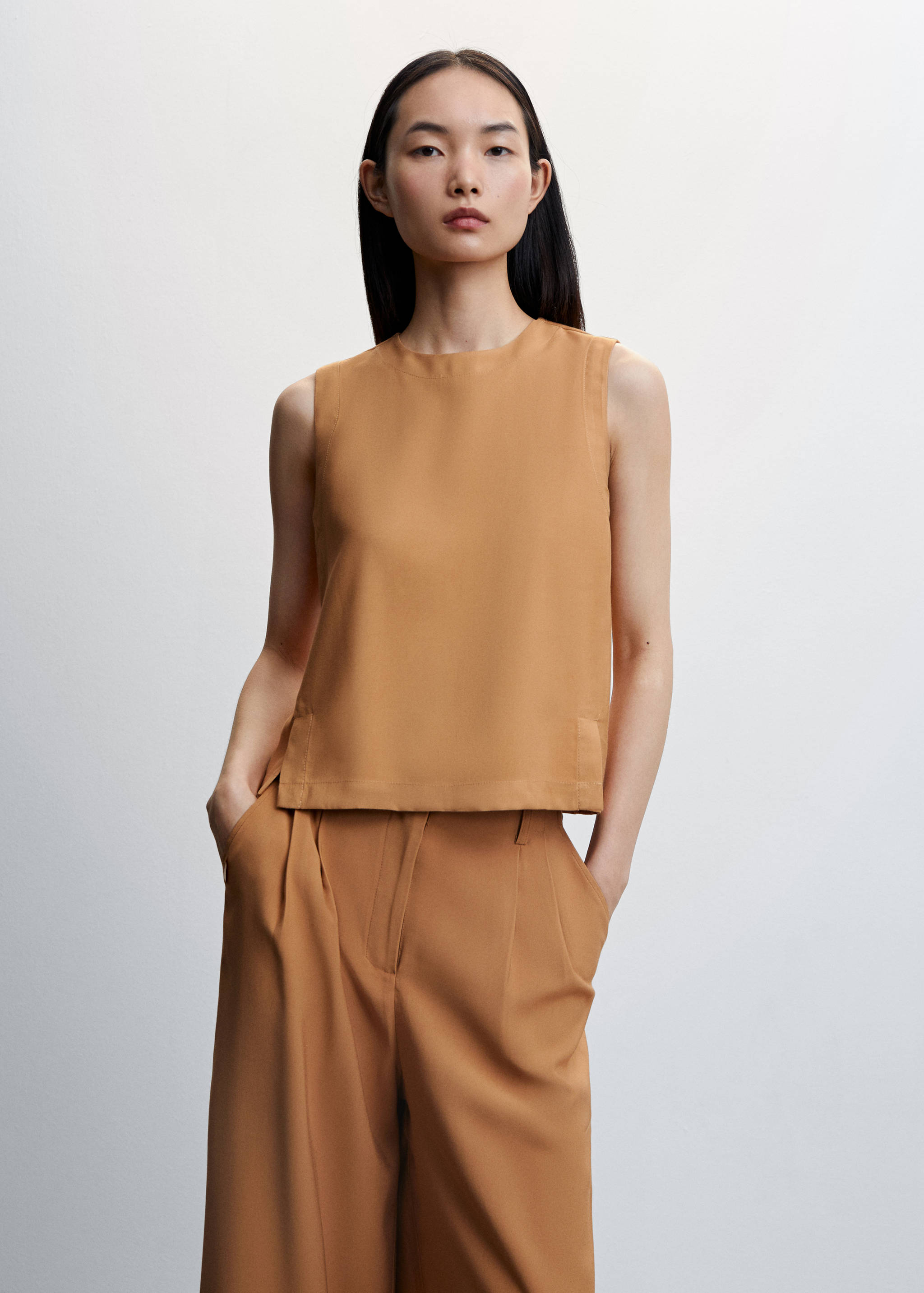 Pleated culottes trousers - Details of the article 1