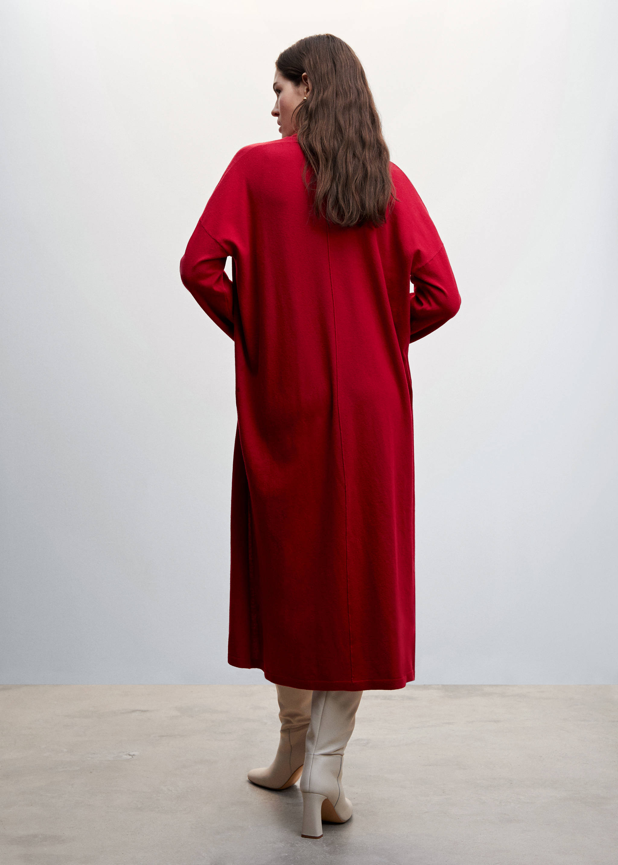 Long knit cardigan - Reverse of the article