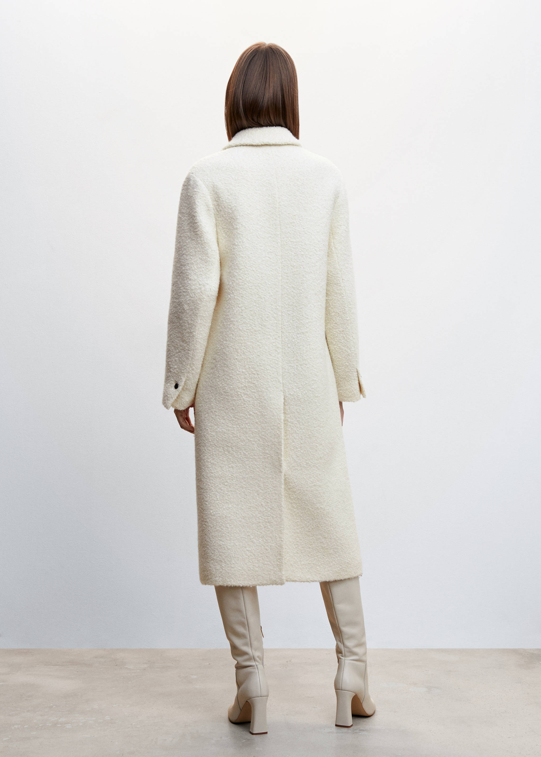 Manteau tissu bouclé laine - Verso de l’article