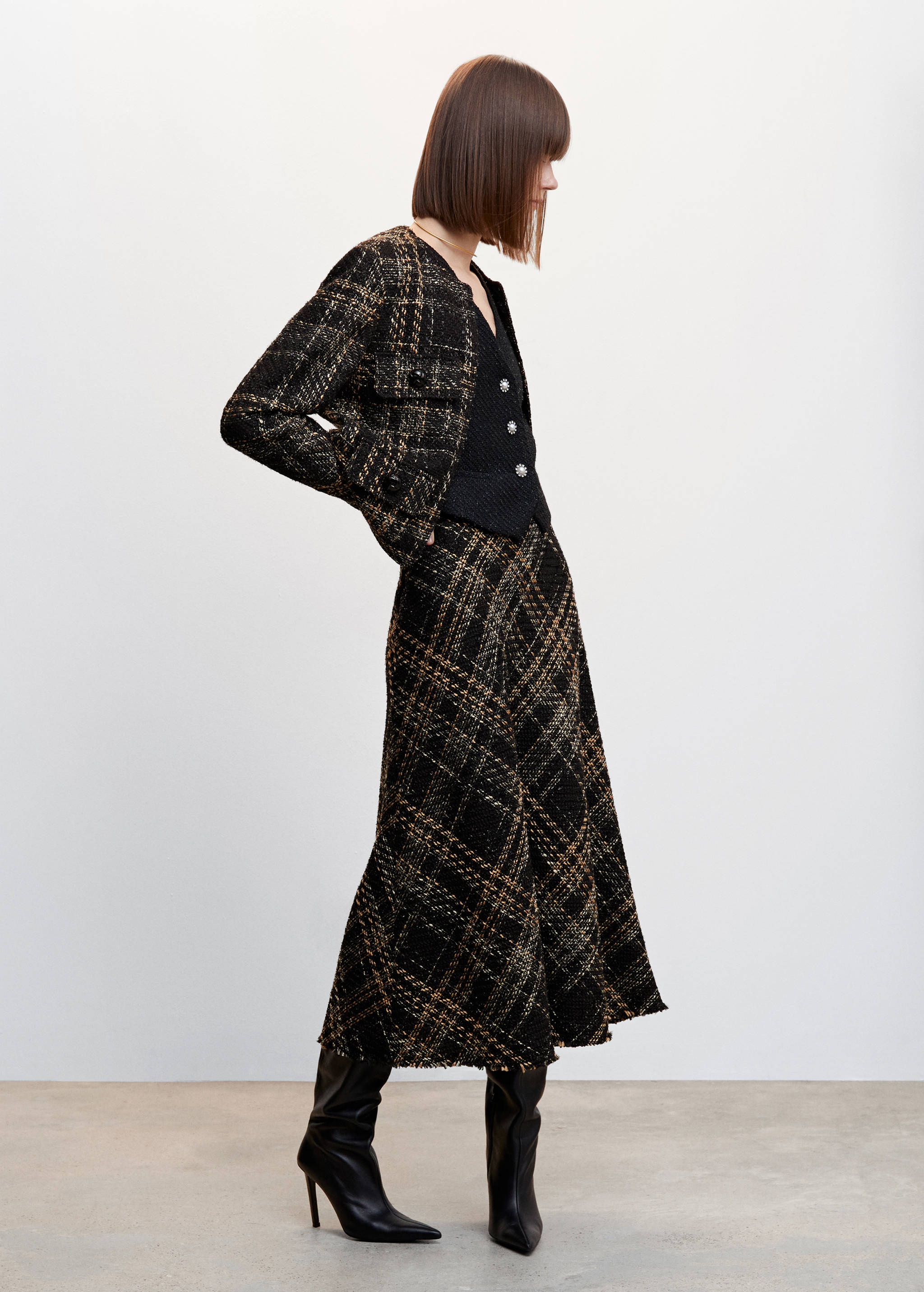 Jupe midi tweed - Plan général