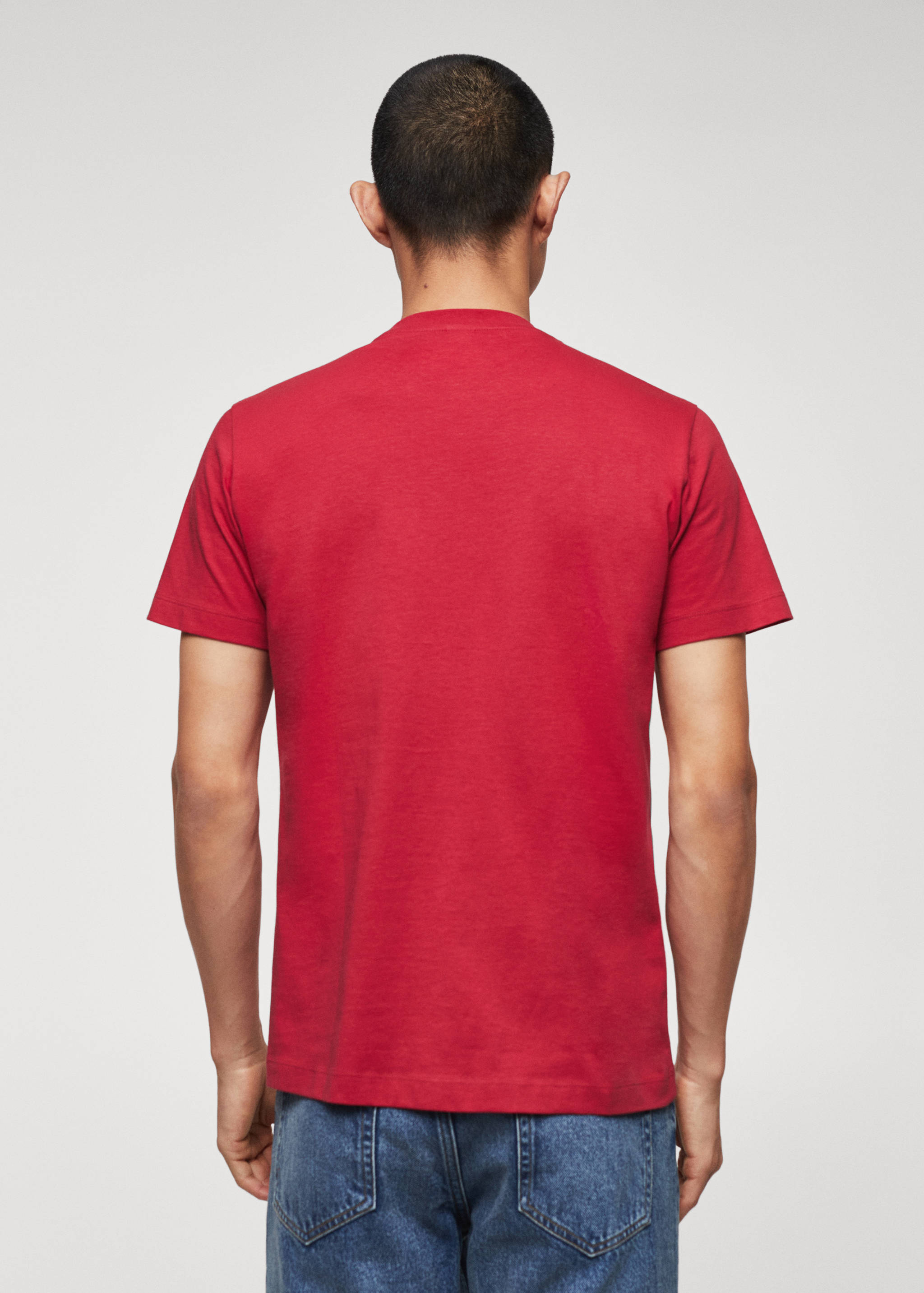 Basic lightweight cotton t-shirt - Reverse of the article
