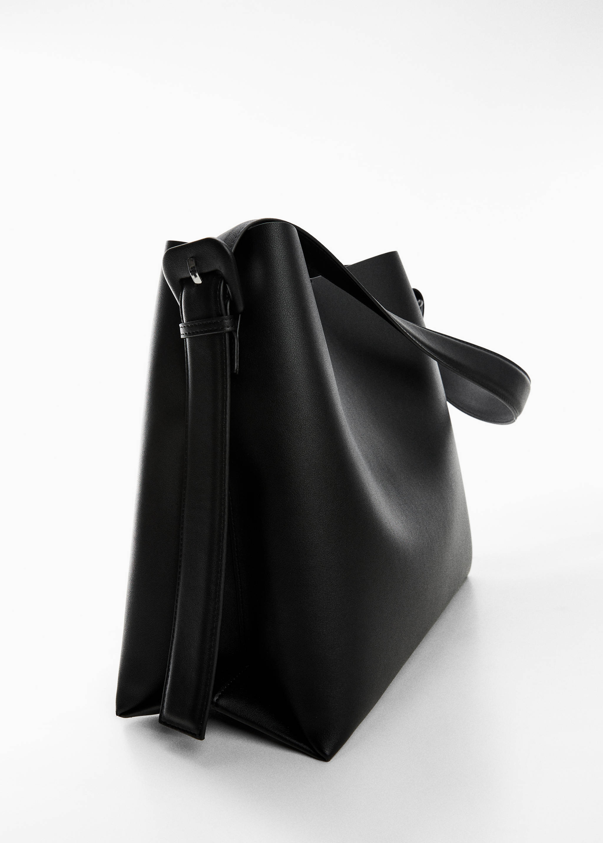 Shopper bag with buckle - Medium plane