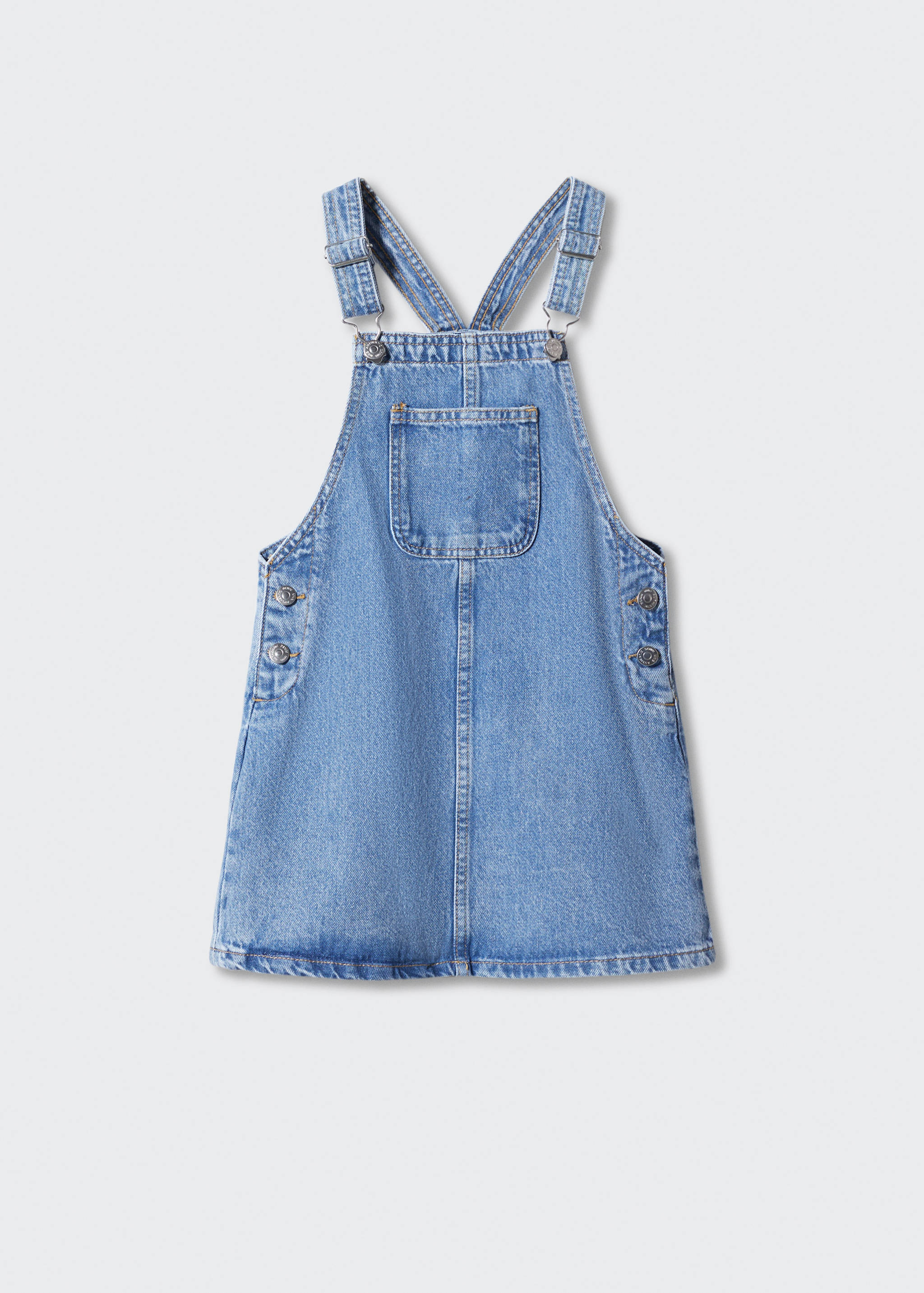 Pocket denim pinafore dress - Article without model