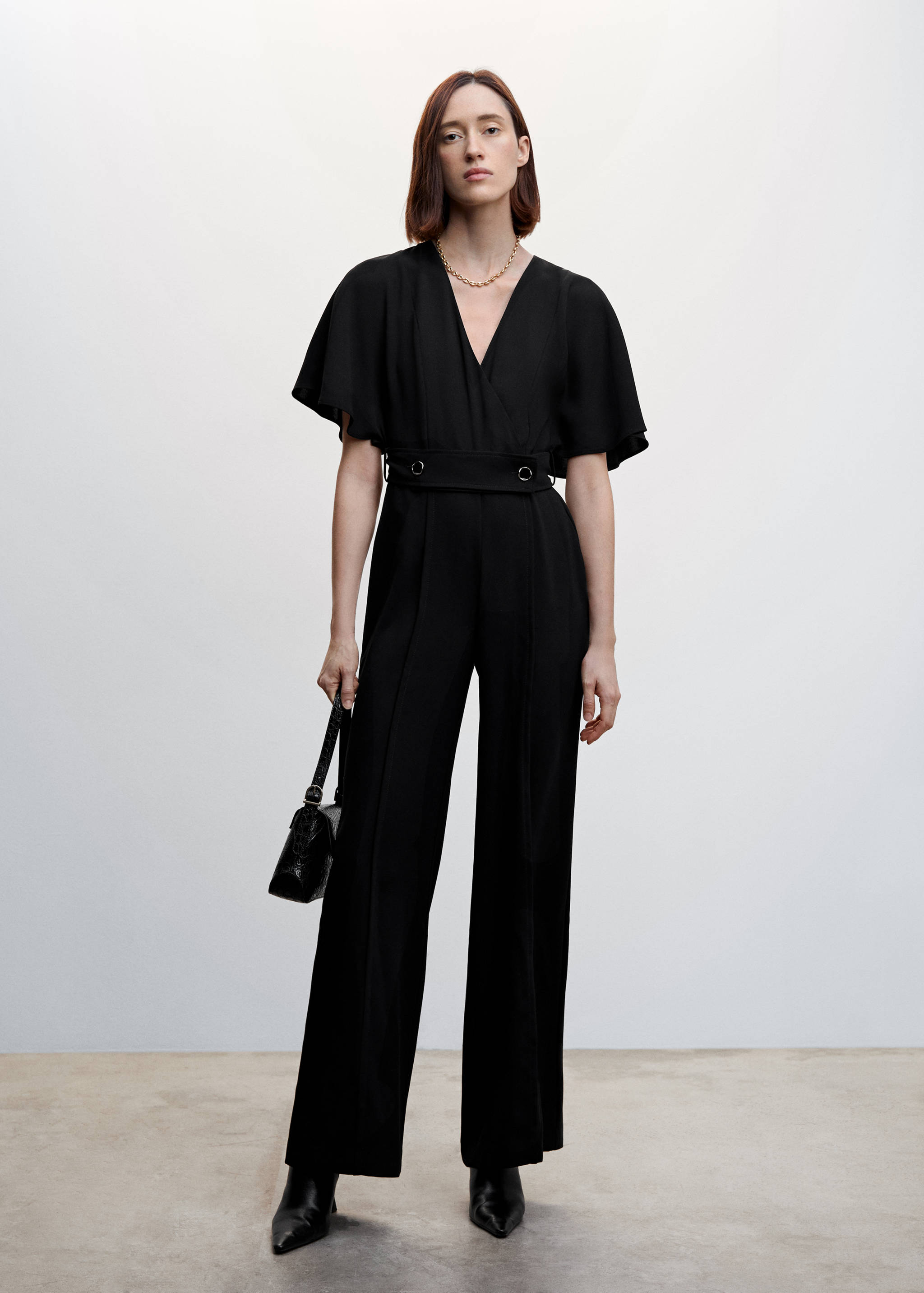 Buttoned long jumpsuit - General plane
