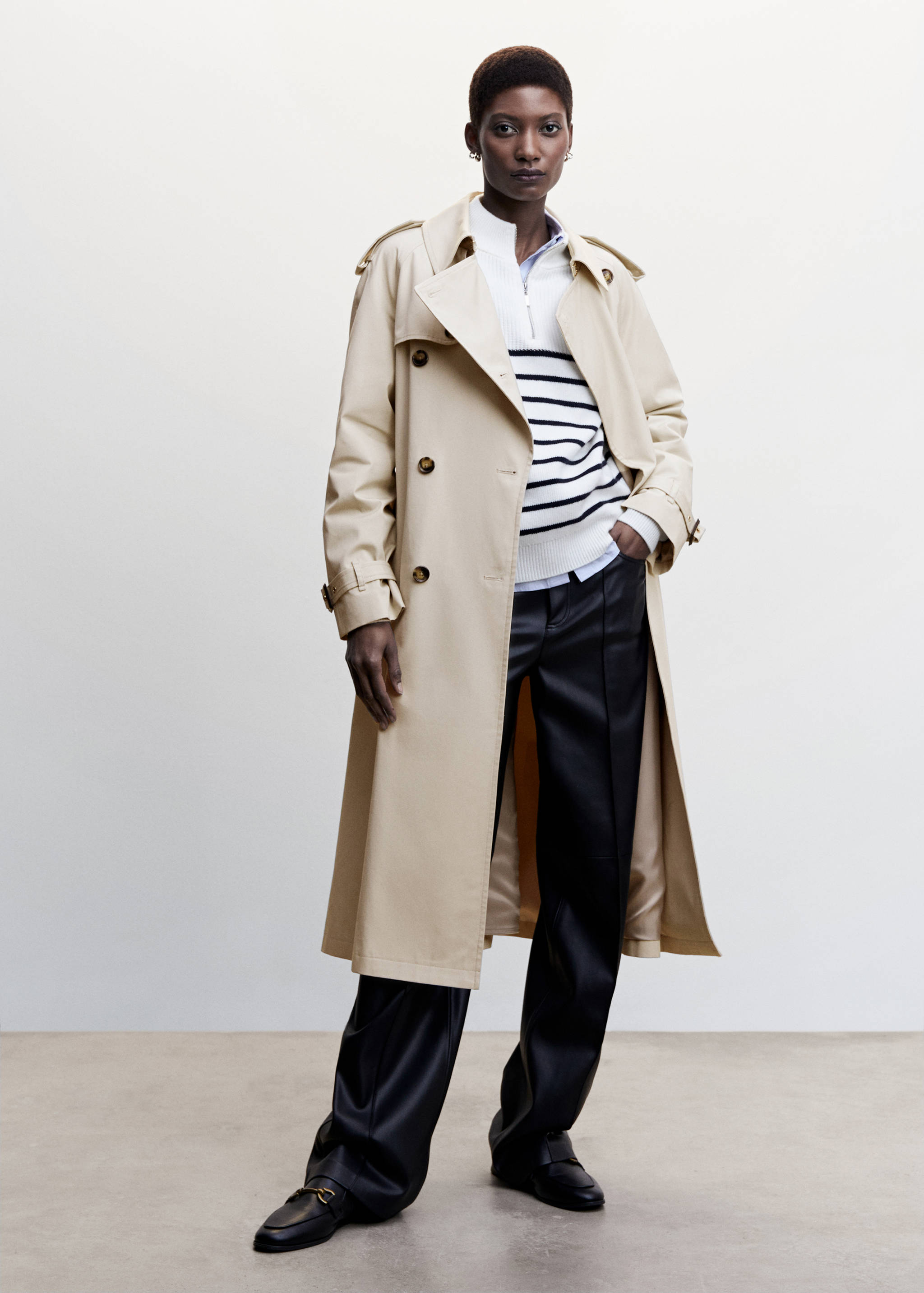 Trench coton ceinture - Plan général