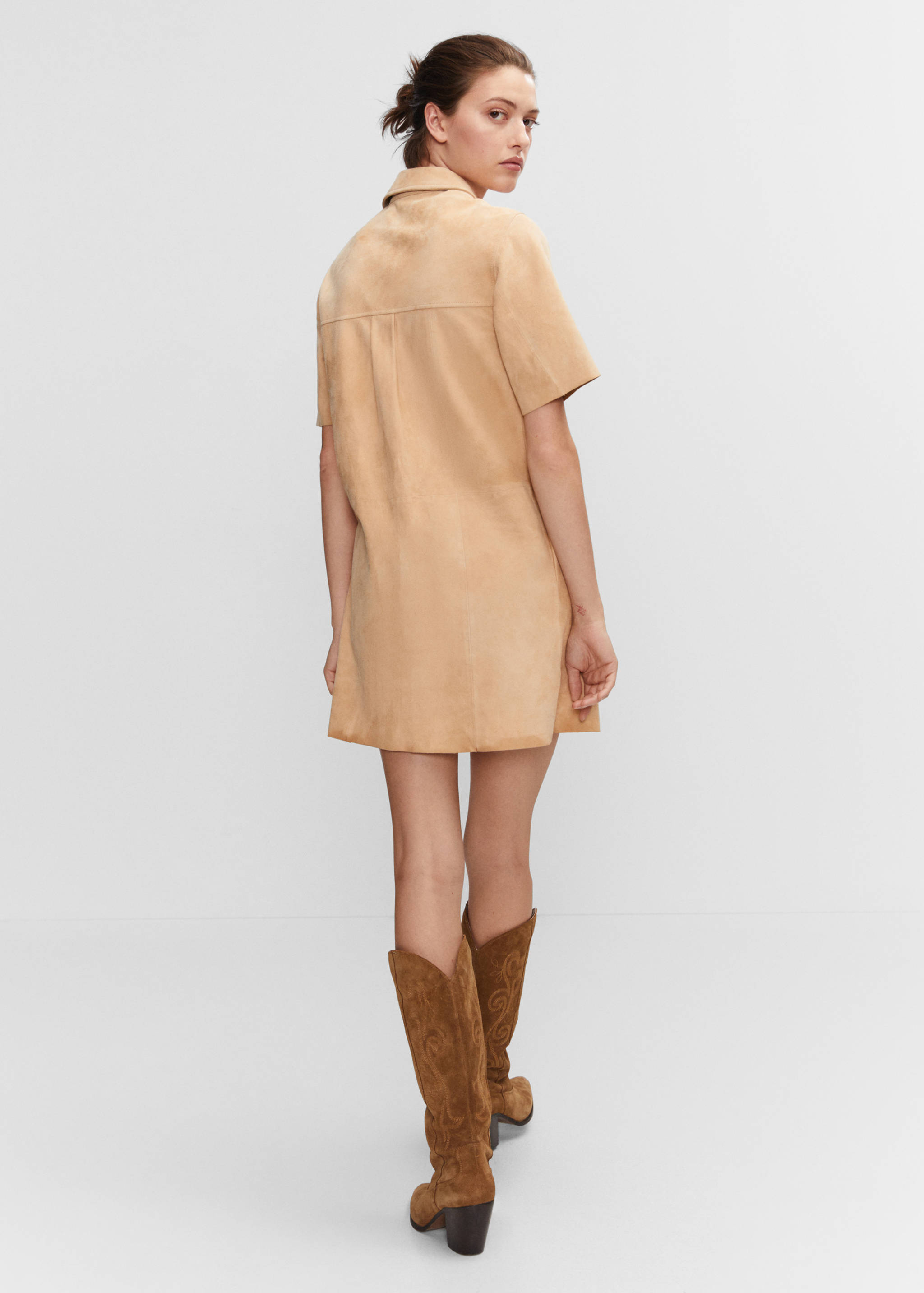 Vestido piel botones - Reverso del artículo