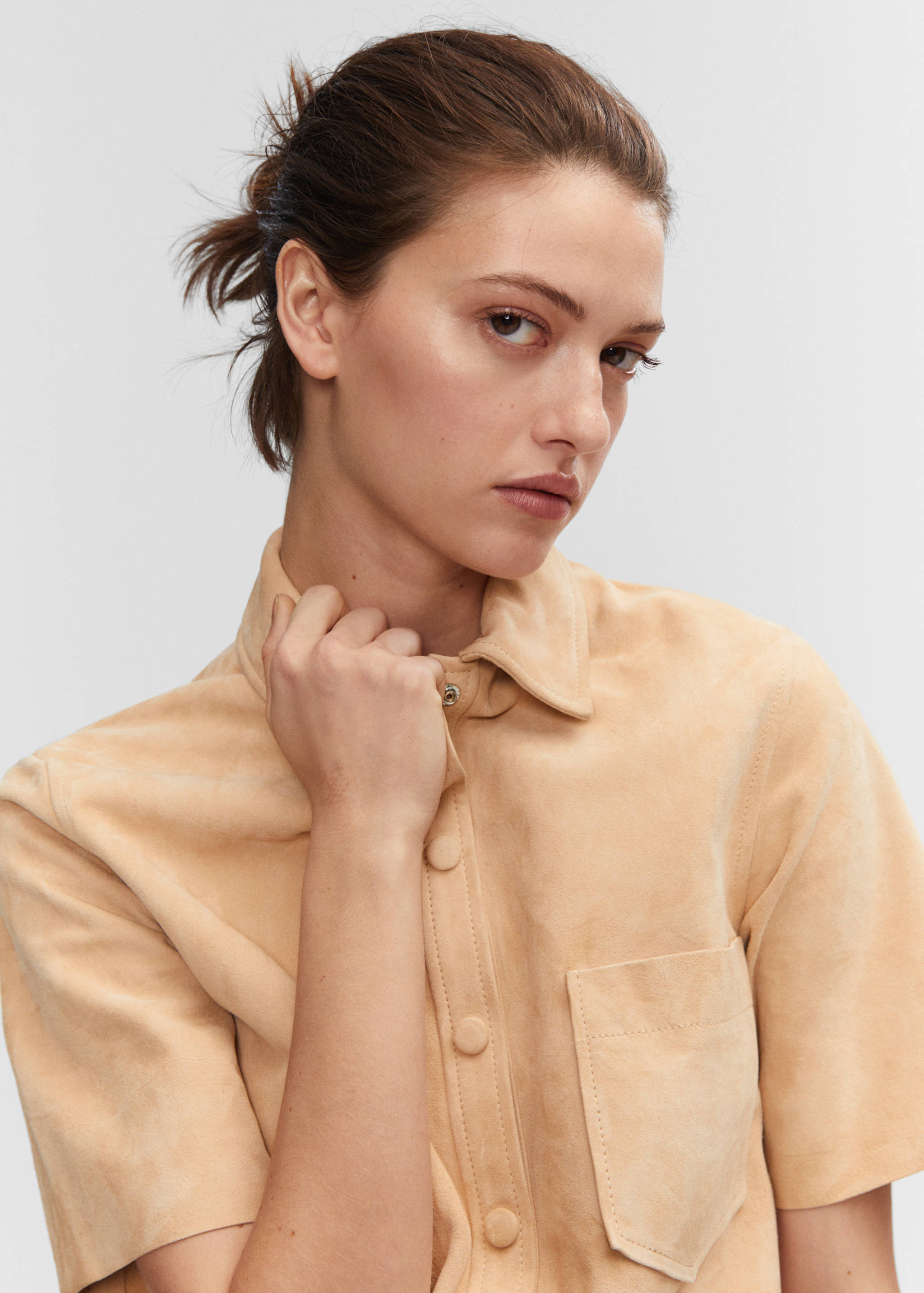 Vestido piel botones - Detalle del artículo 1