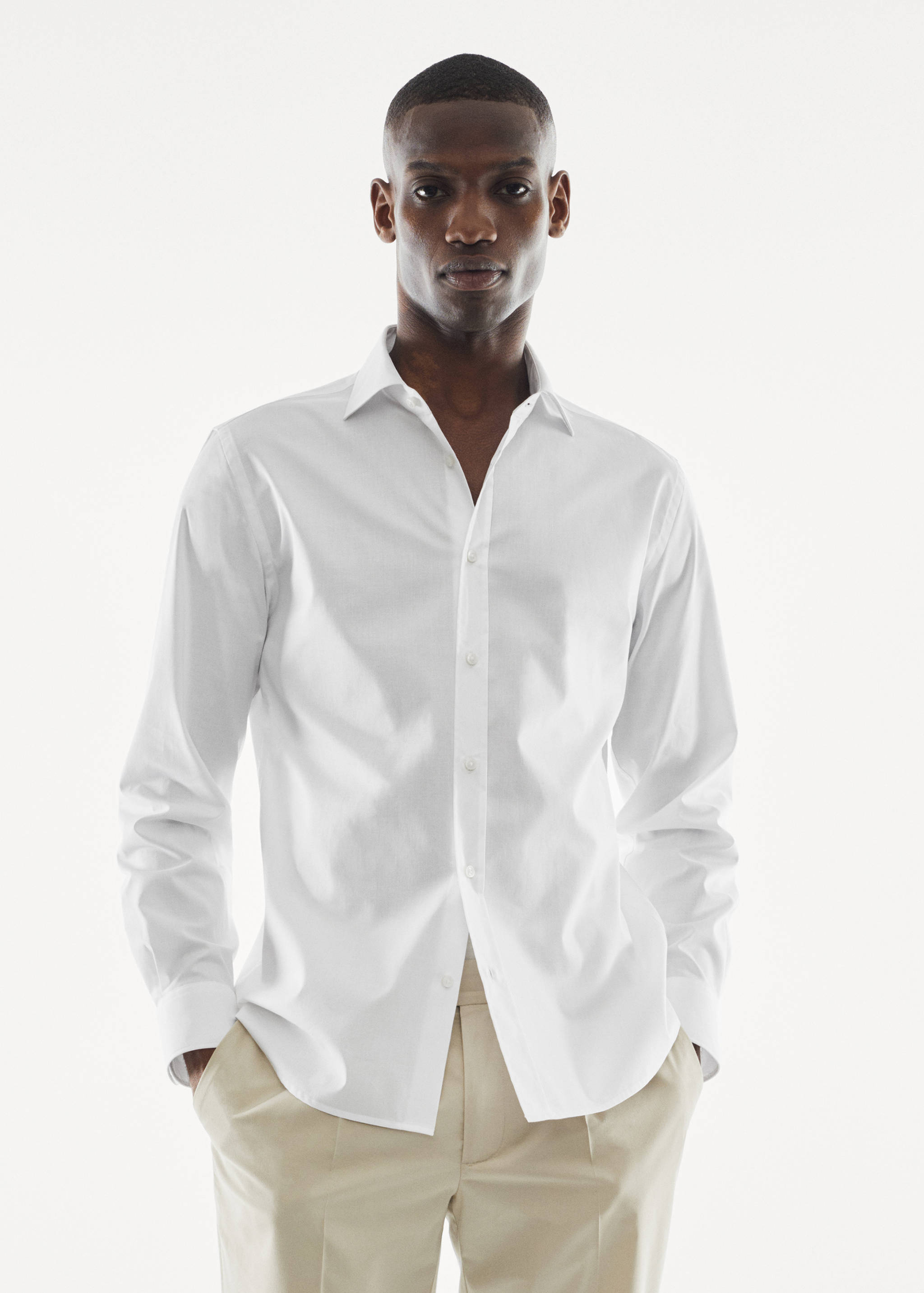 Cotton slim-fit t-shirt - Medium plane