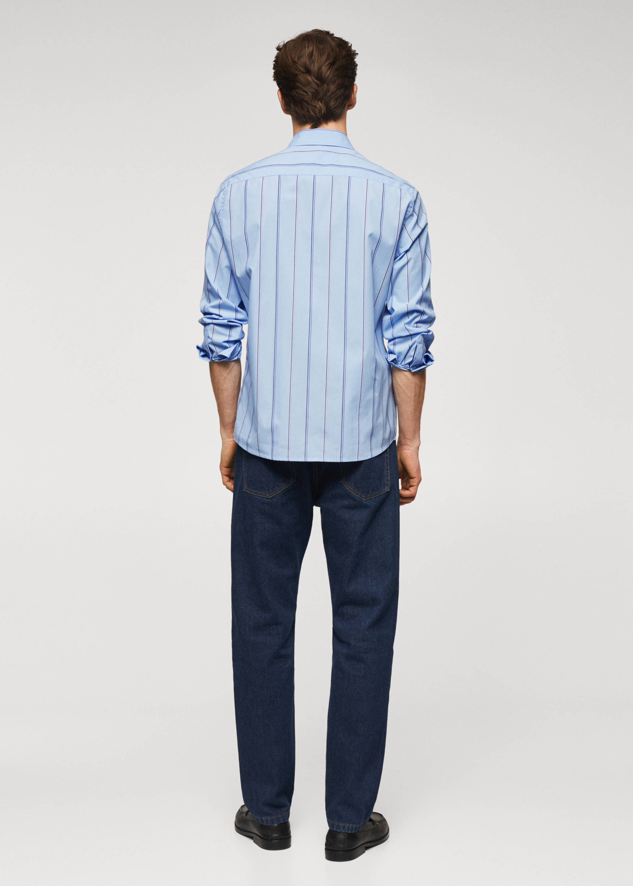 Chemise slim fit coton rayée - Verso de l’article