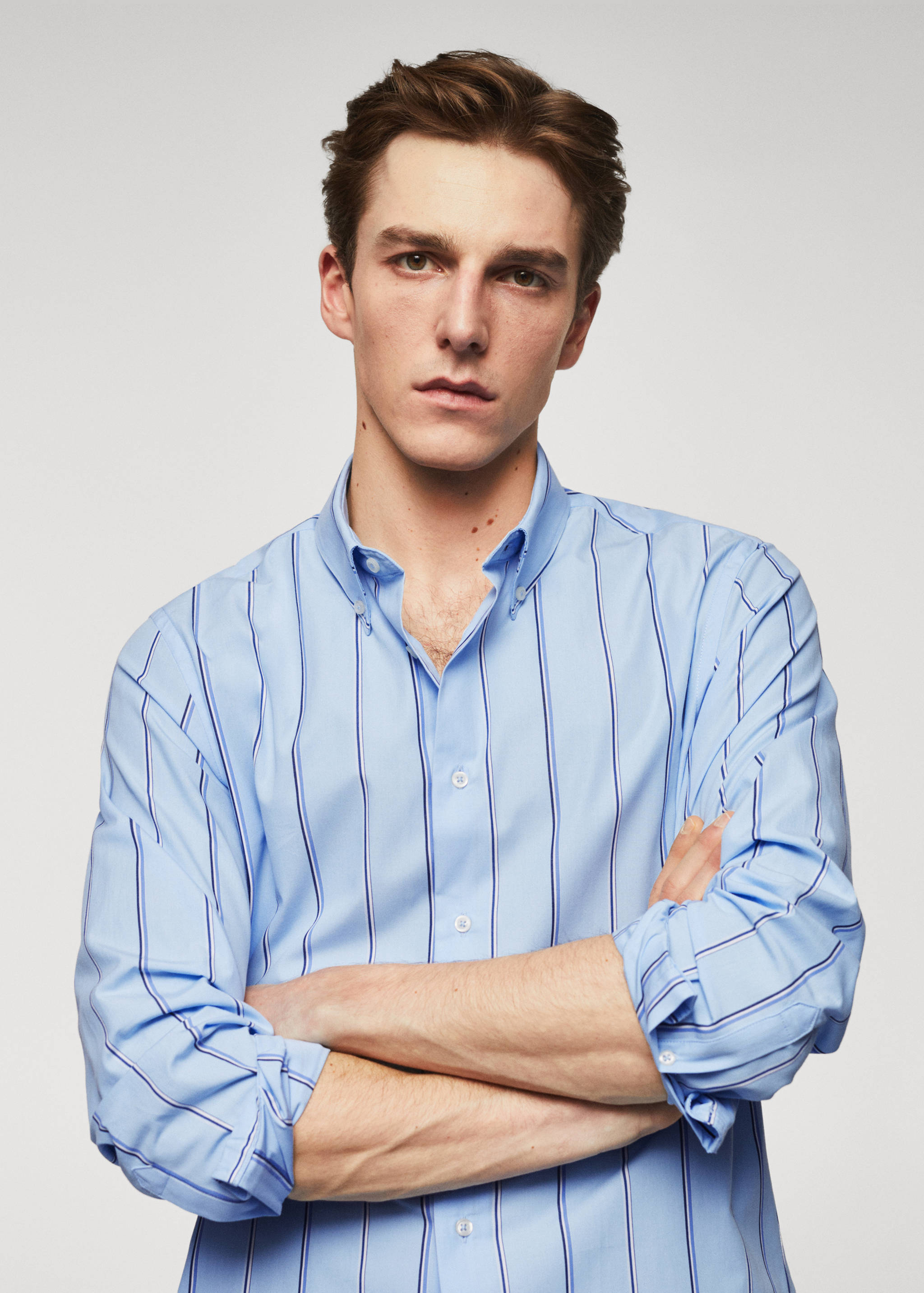 Chemise slim fit coton rayée - Détail de l'article 1