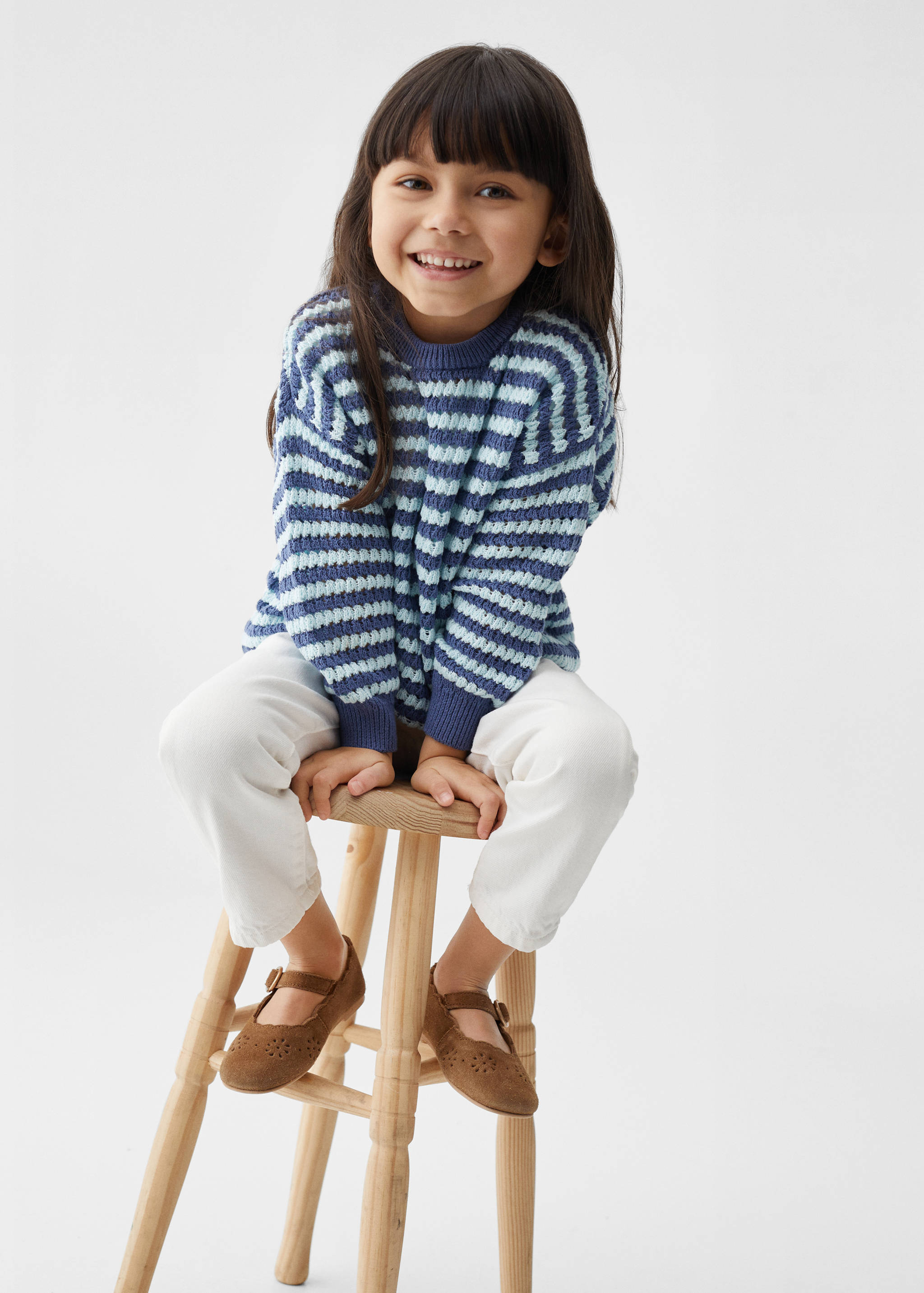 Pull-over maille ajourée rayures - Détail de l'article 2