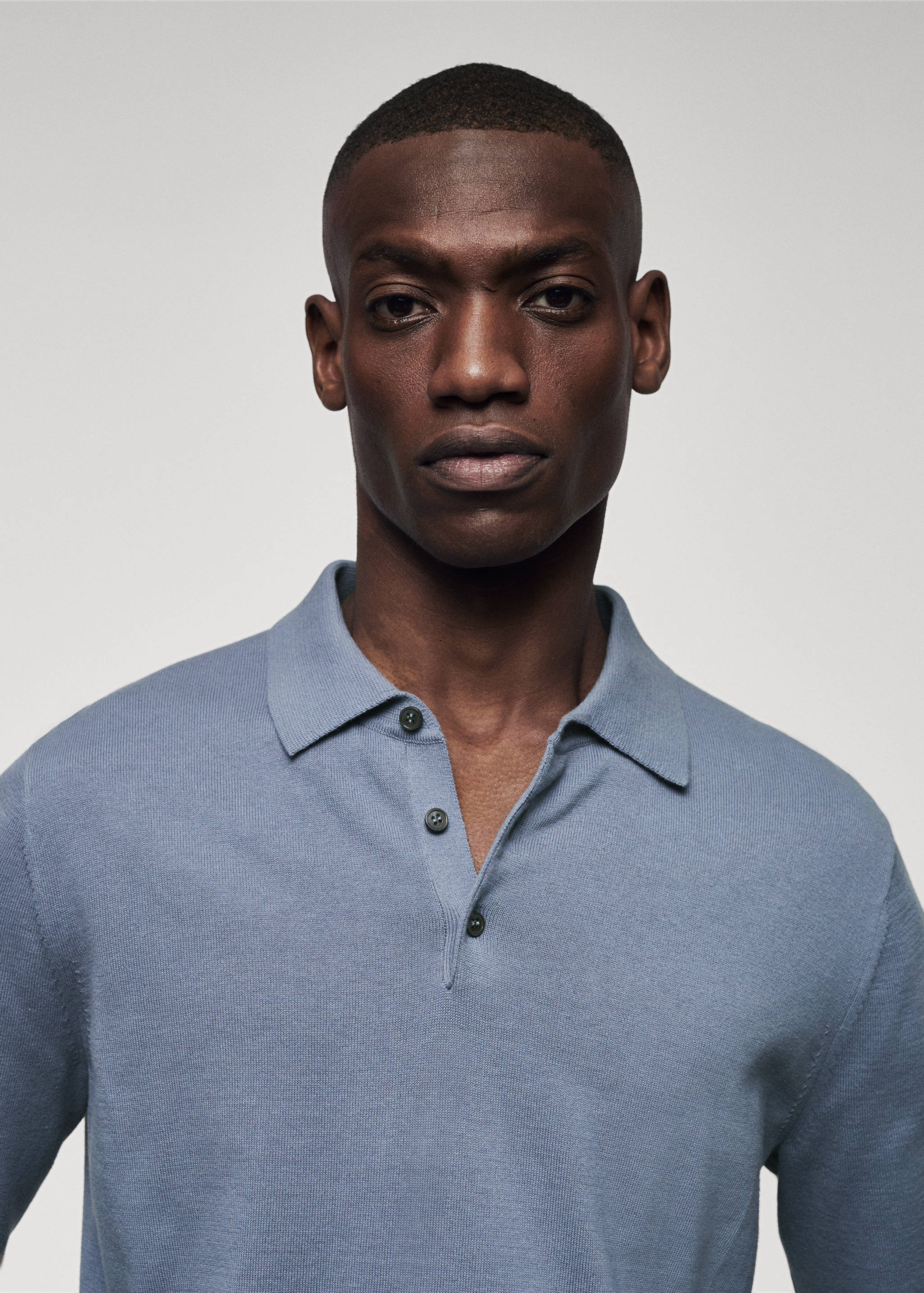 Polo maille coton manches longues - Détail de l'article 1