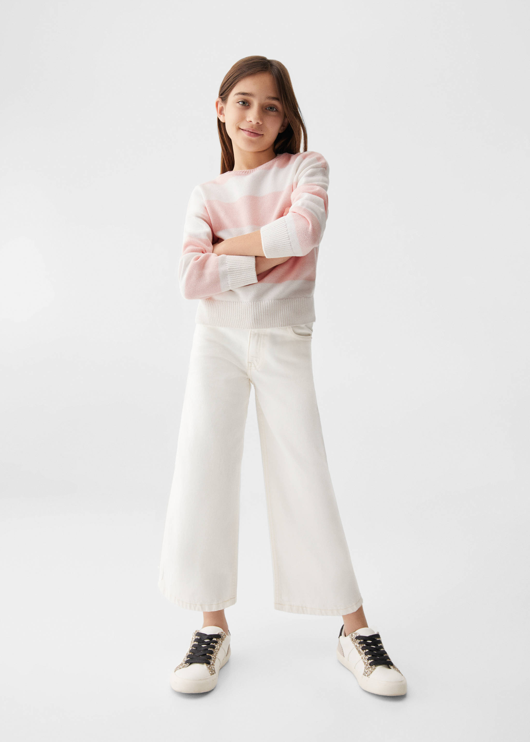 Fine-knit striped sweater - General plane