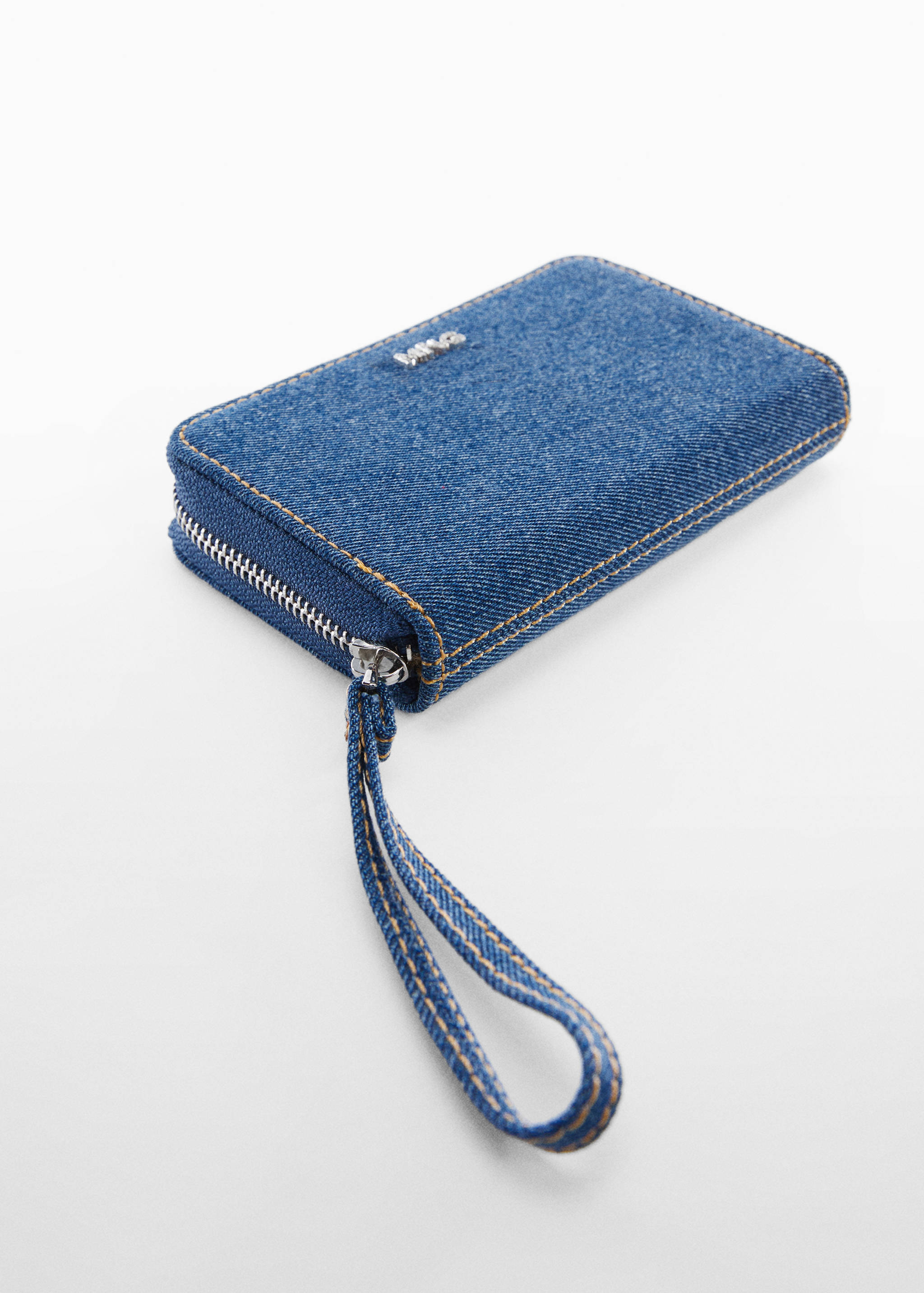 Denim portemonnee met rits - Detail van het artikel 1