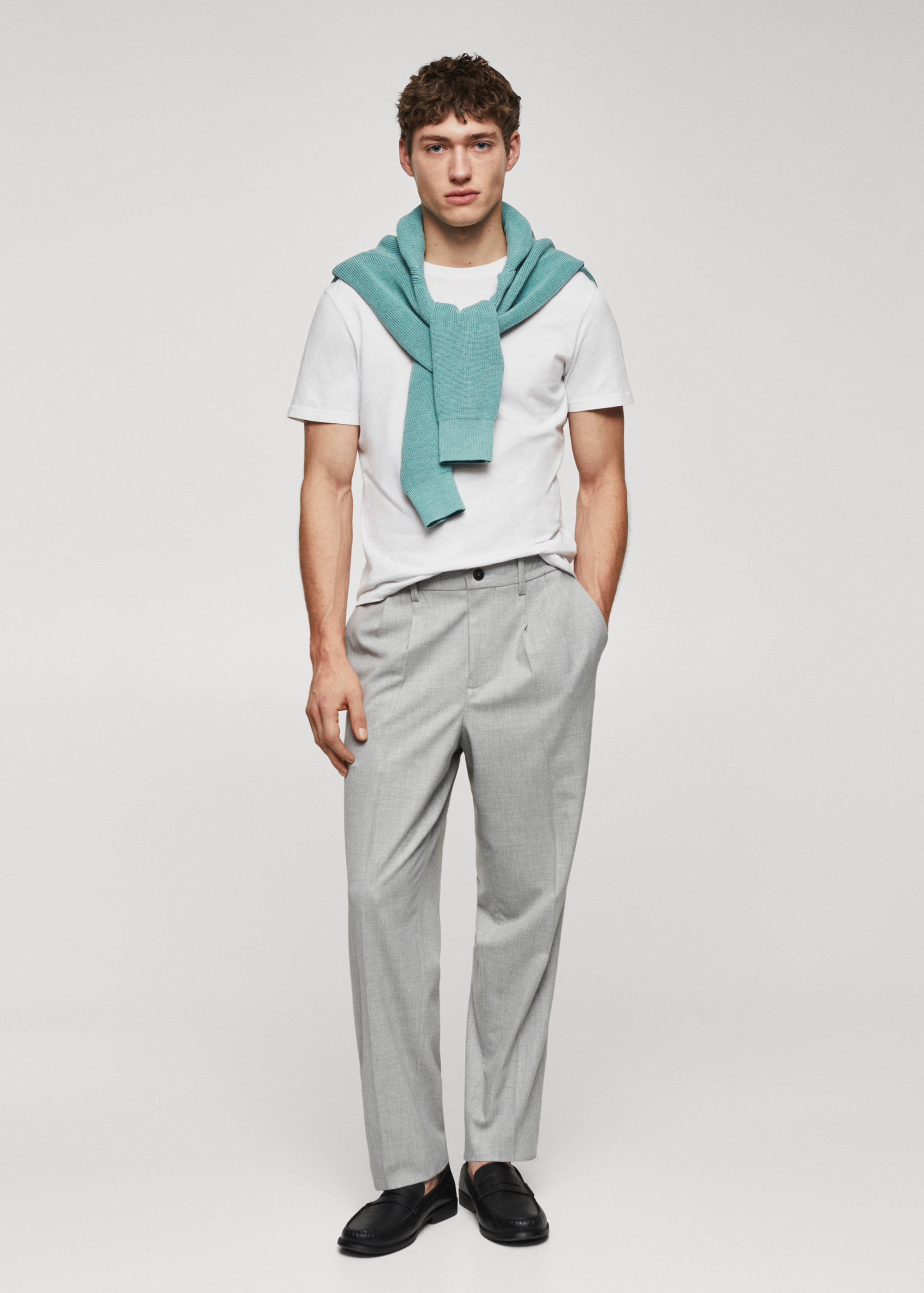 Pantalon tapered-fit coton - Plan général