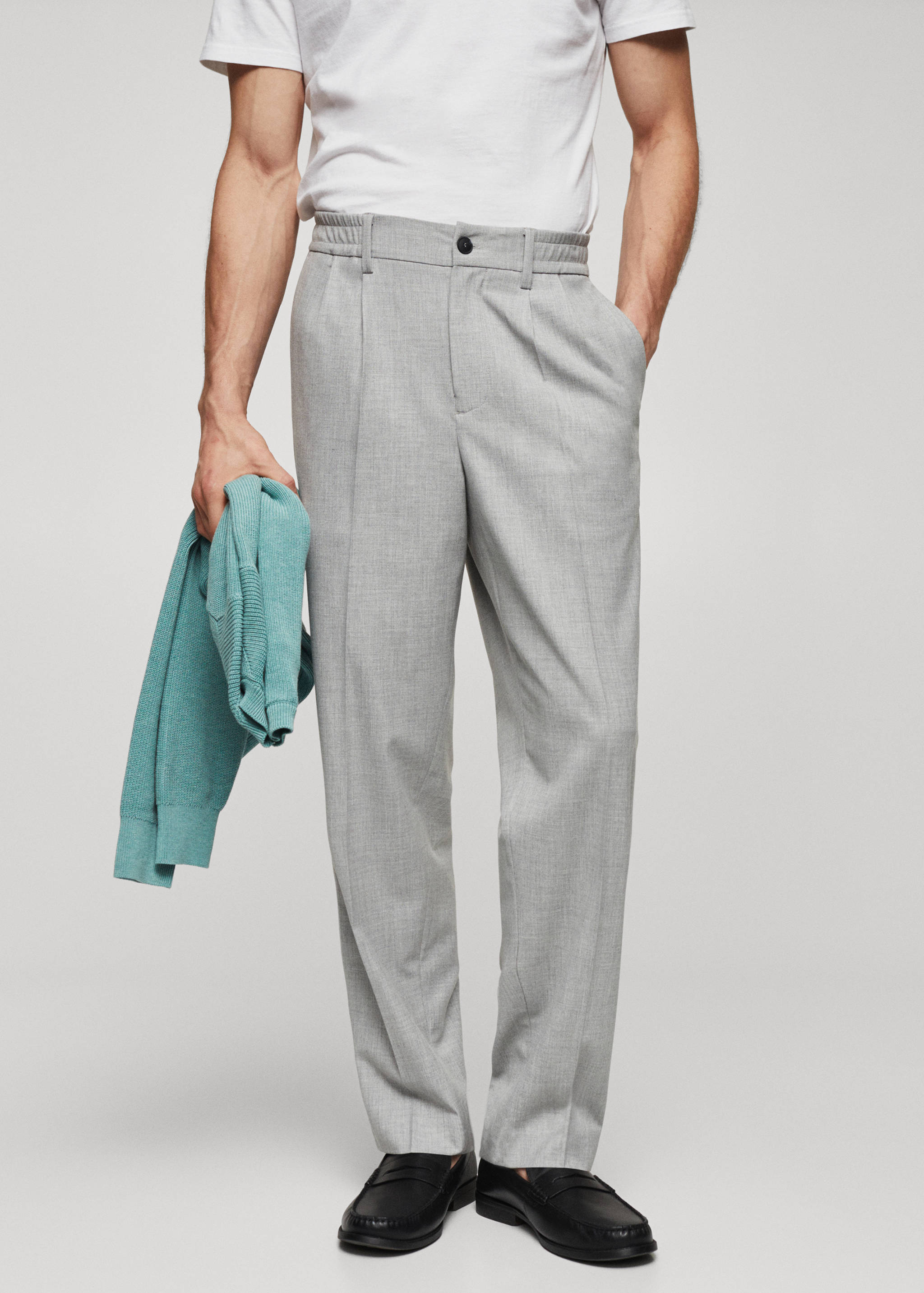 Pantalon tapered-fit coton - Plan moyen