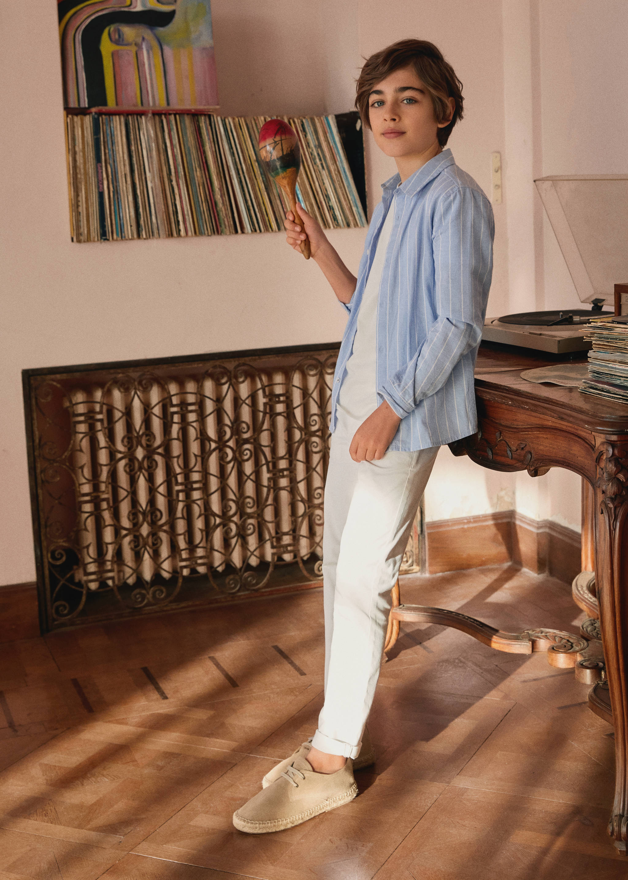 Эспадрильи из спилка со шнурками - Общий план