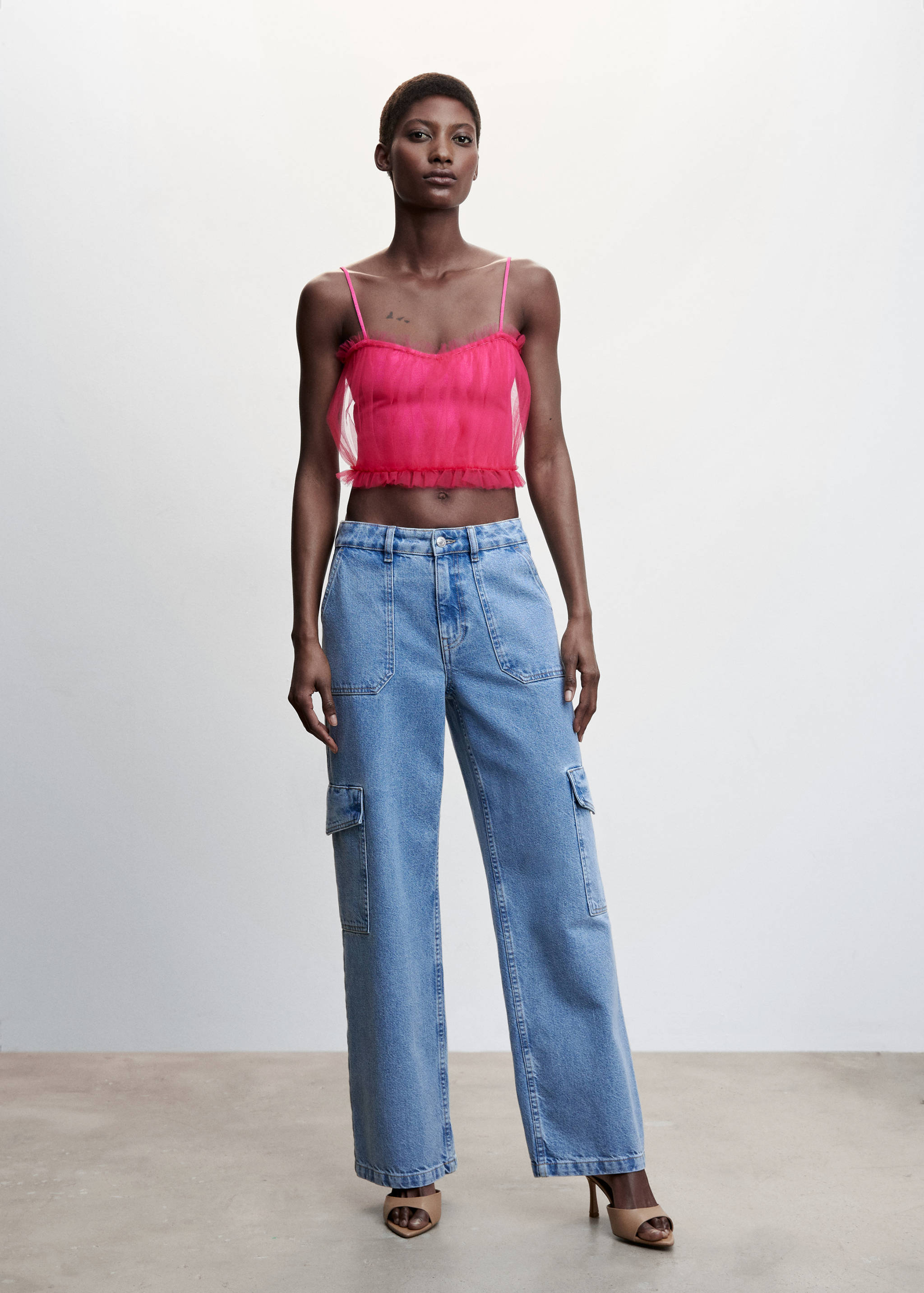 Top gasa escote corazón - Plano general