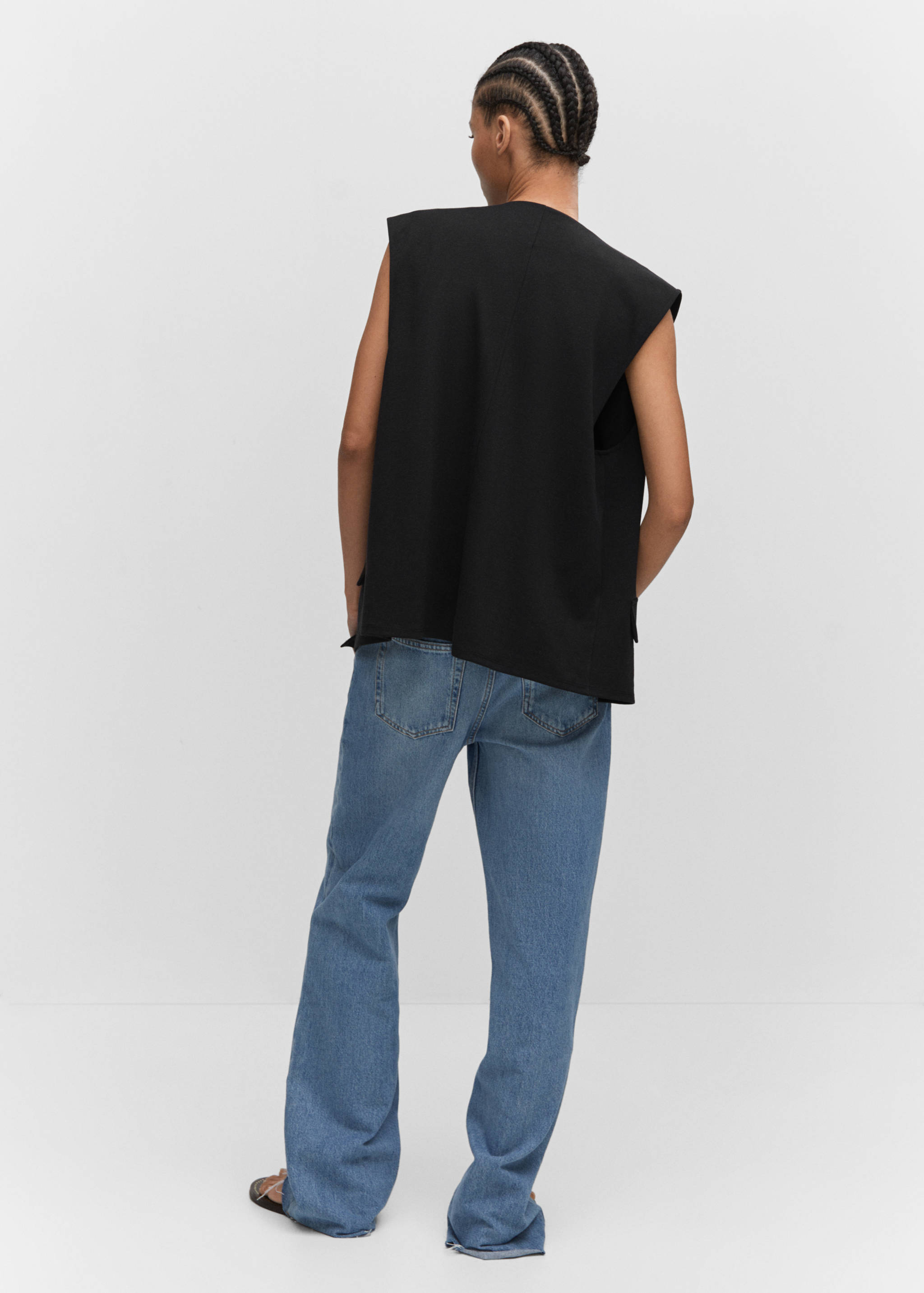  Chaleco recto oversize - Reverso del artículo