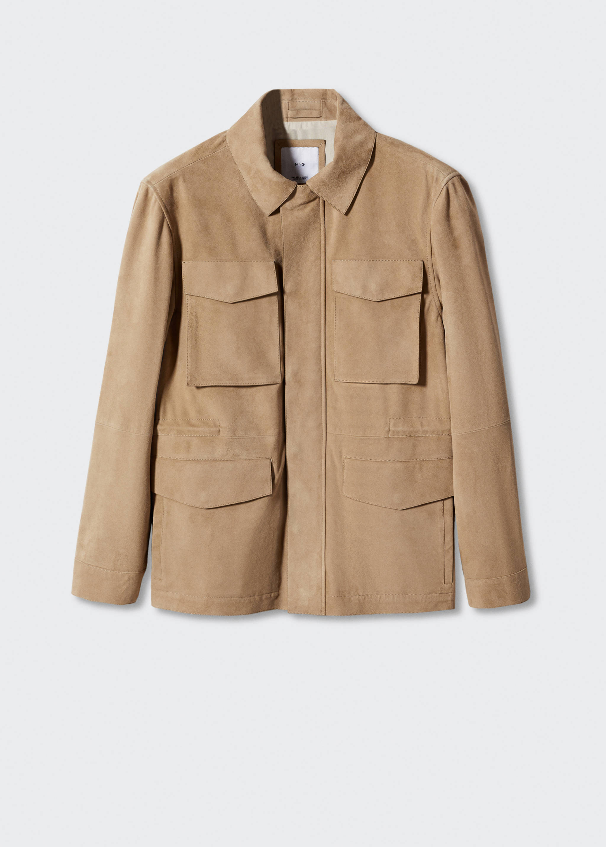 Замшевая куртка с карманами  - Изделие без модели