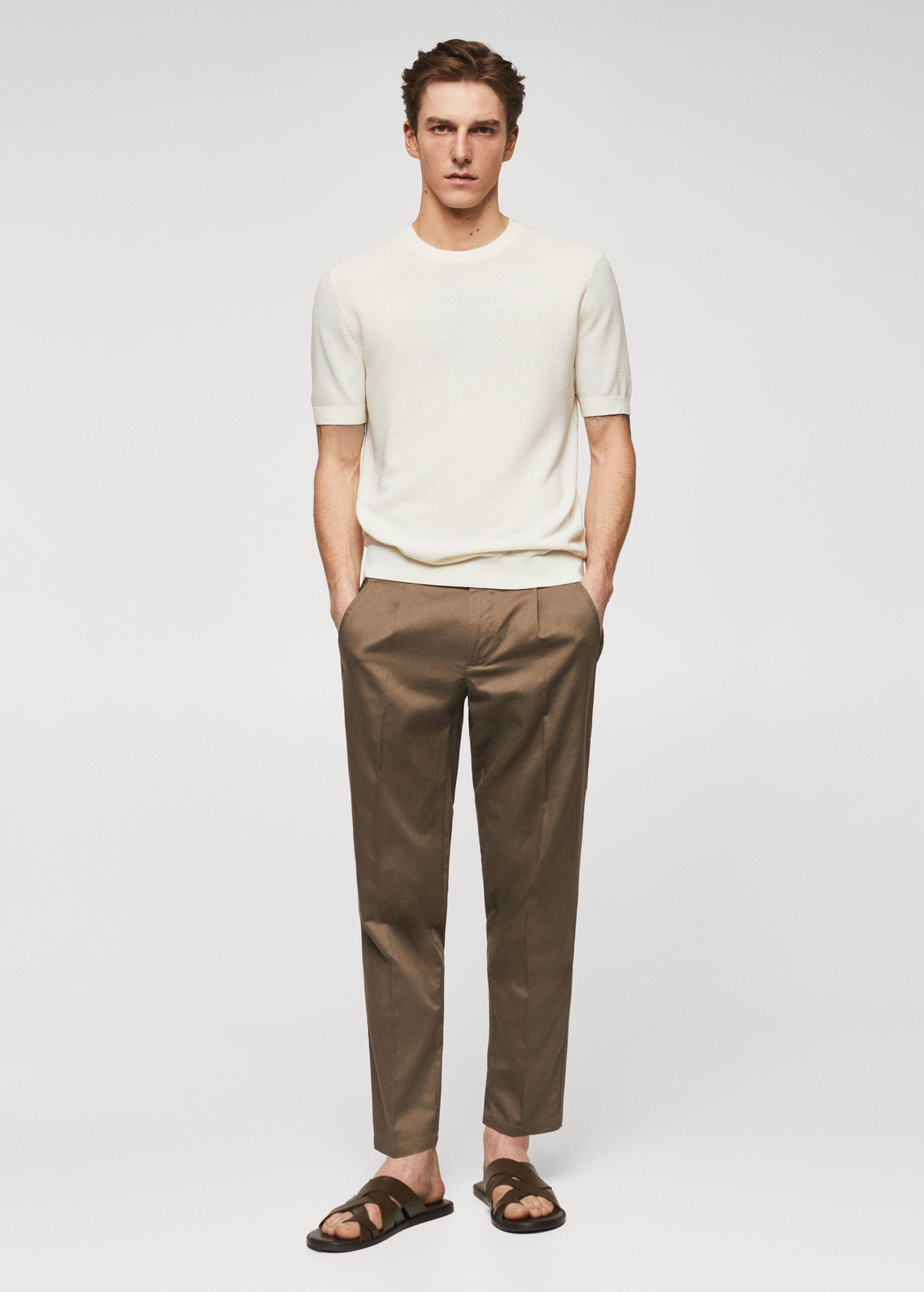 T-shirt maille coton structuré - Plan général