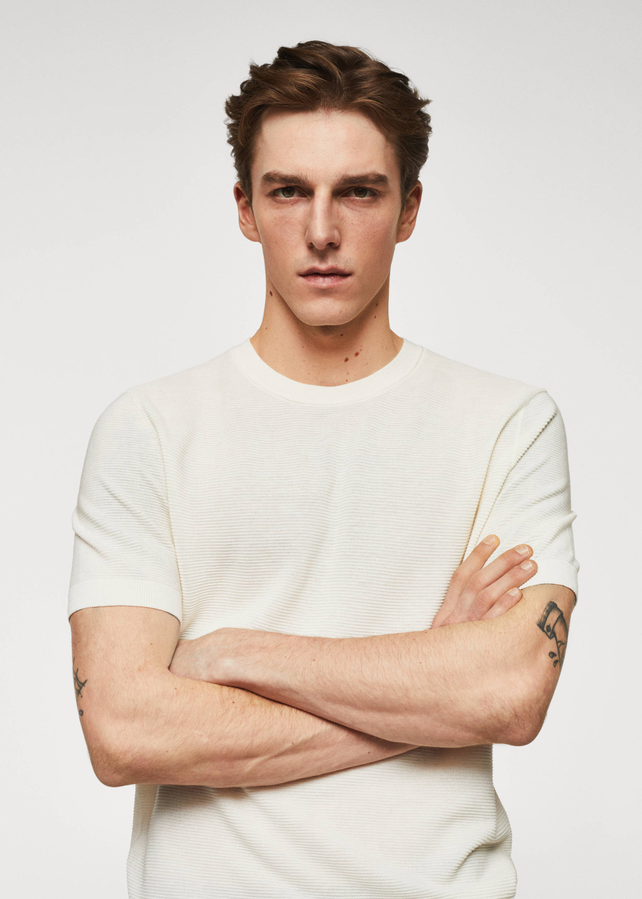 T-shirt maille coton structuré - Détail de l'article 1