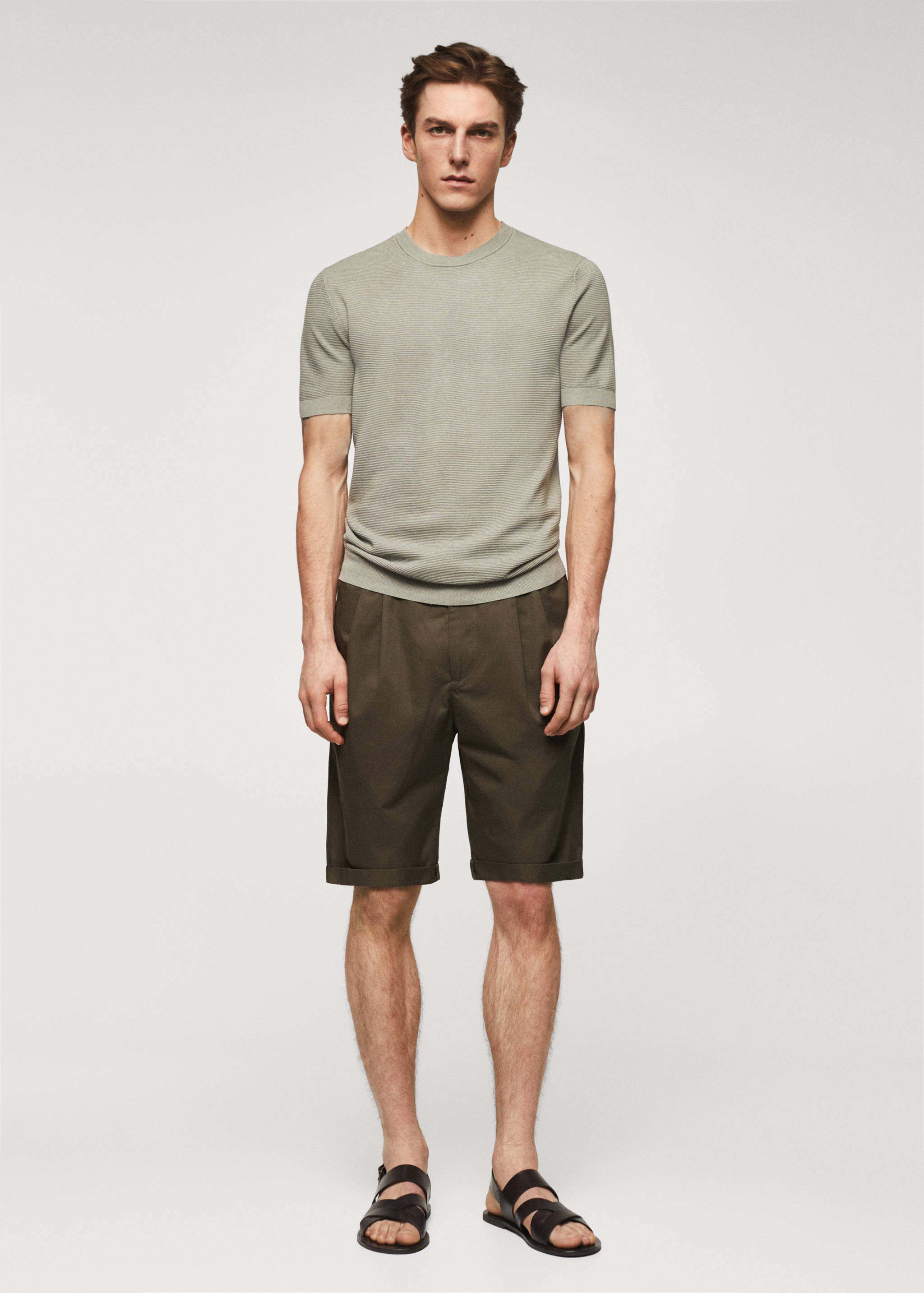 T-shirt maille coton structuré - Plan général