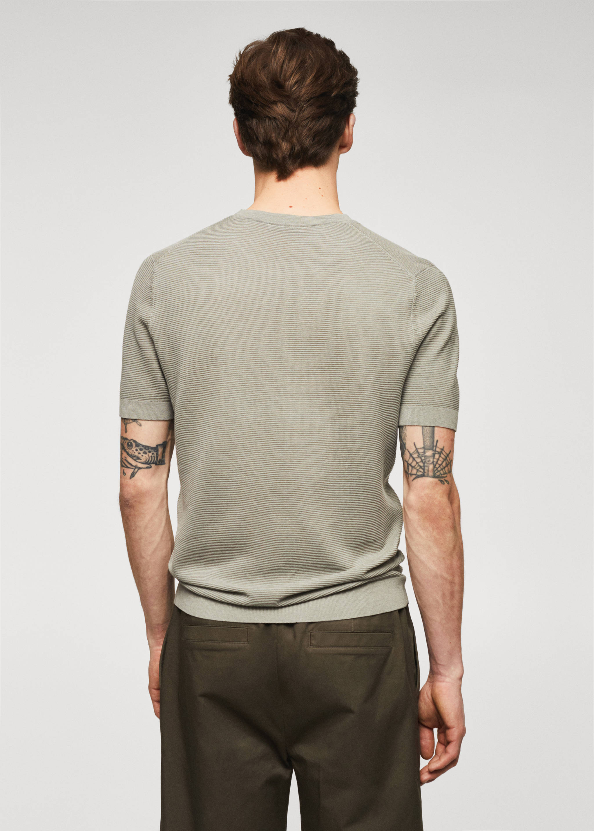 T-shirt maille coton structuré - Verso de l’article