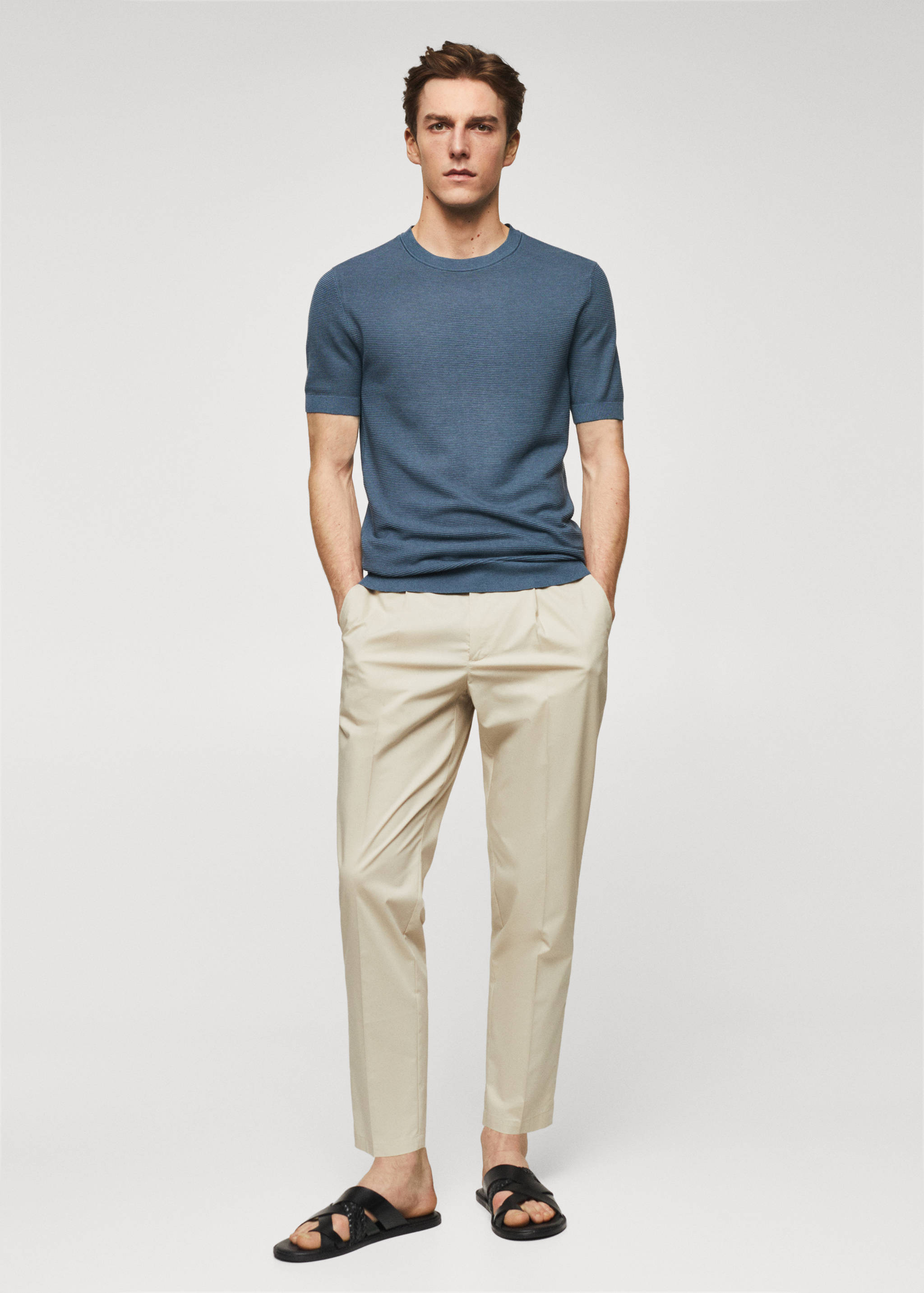 T-shirt maille coton structuré - Plan général