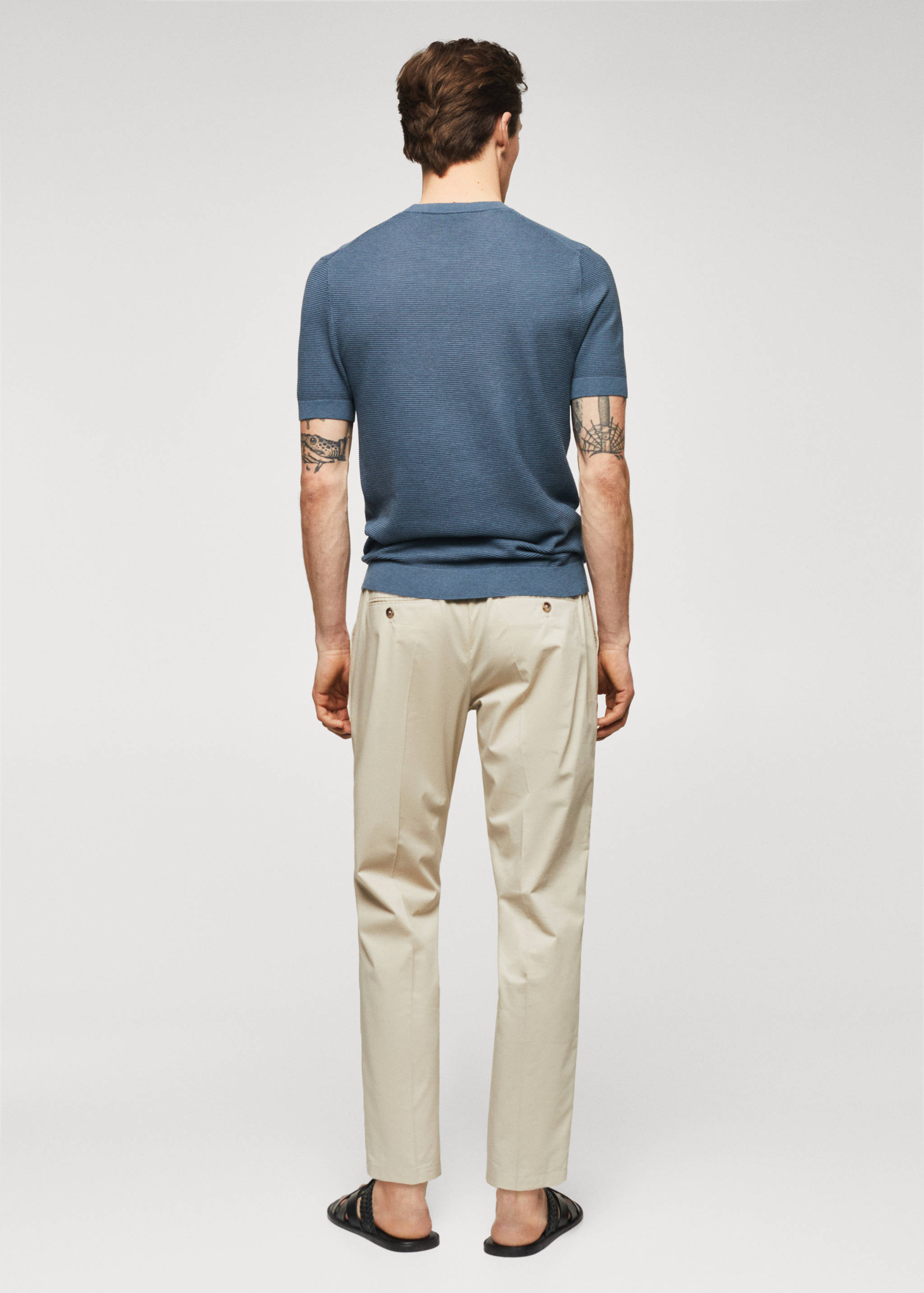 T-shirt maille coton structuré - Verso de l’article