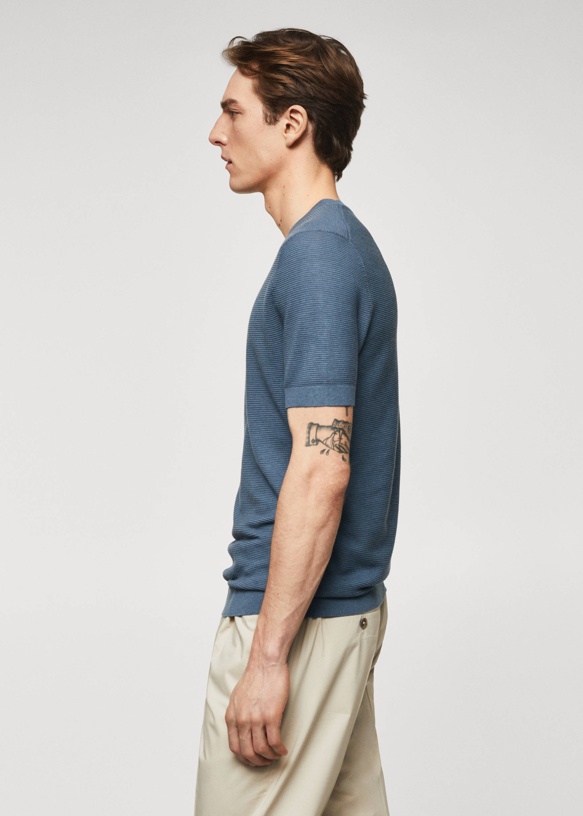 T-shirt maille coton structuré - Détail de l'article 6