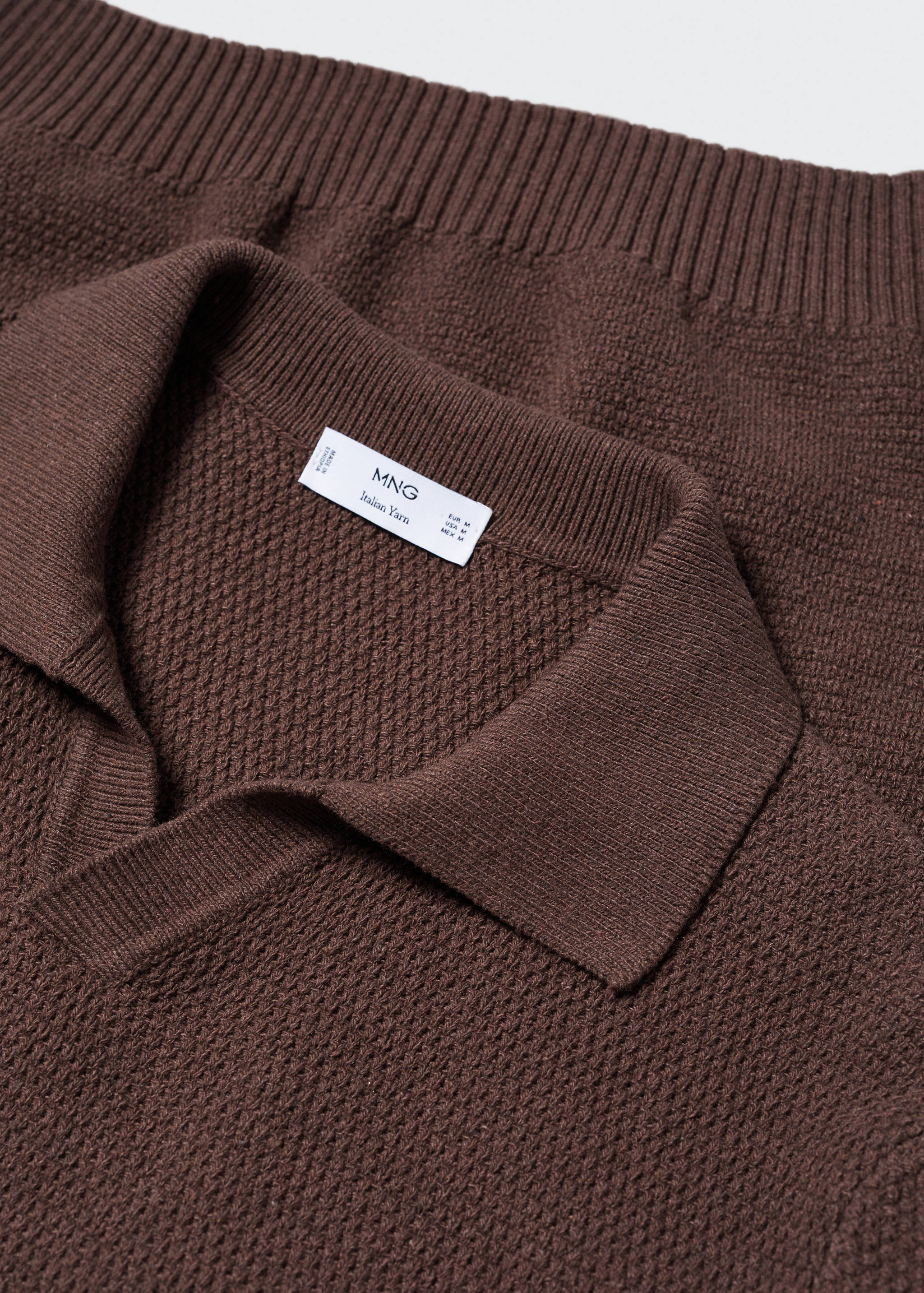 Chunky textured-knit polo shirt - Details of the article 8