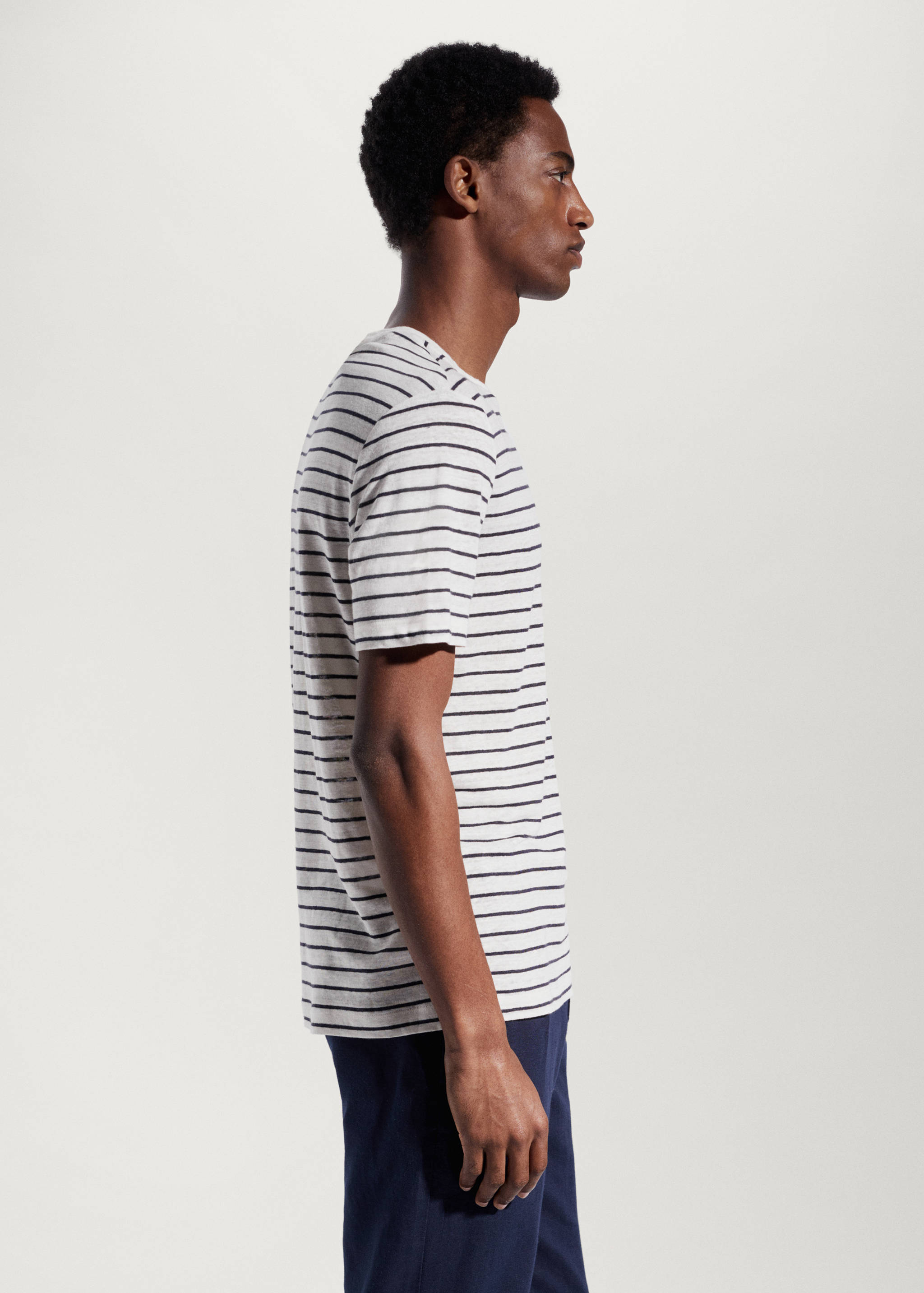 T-shirt 100 % lin rayures - Détail de l'article 2