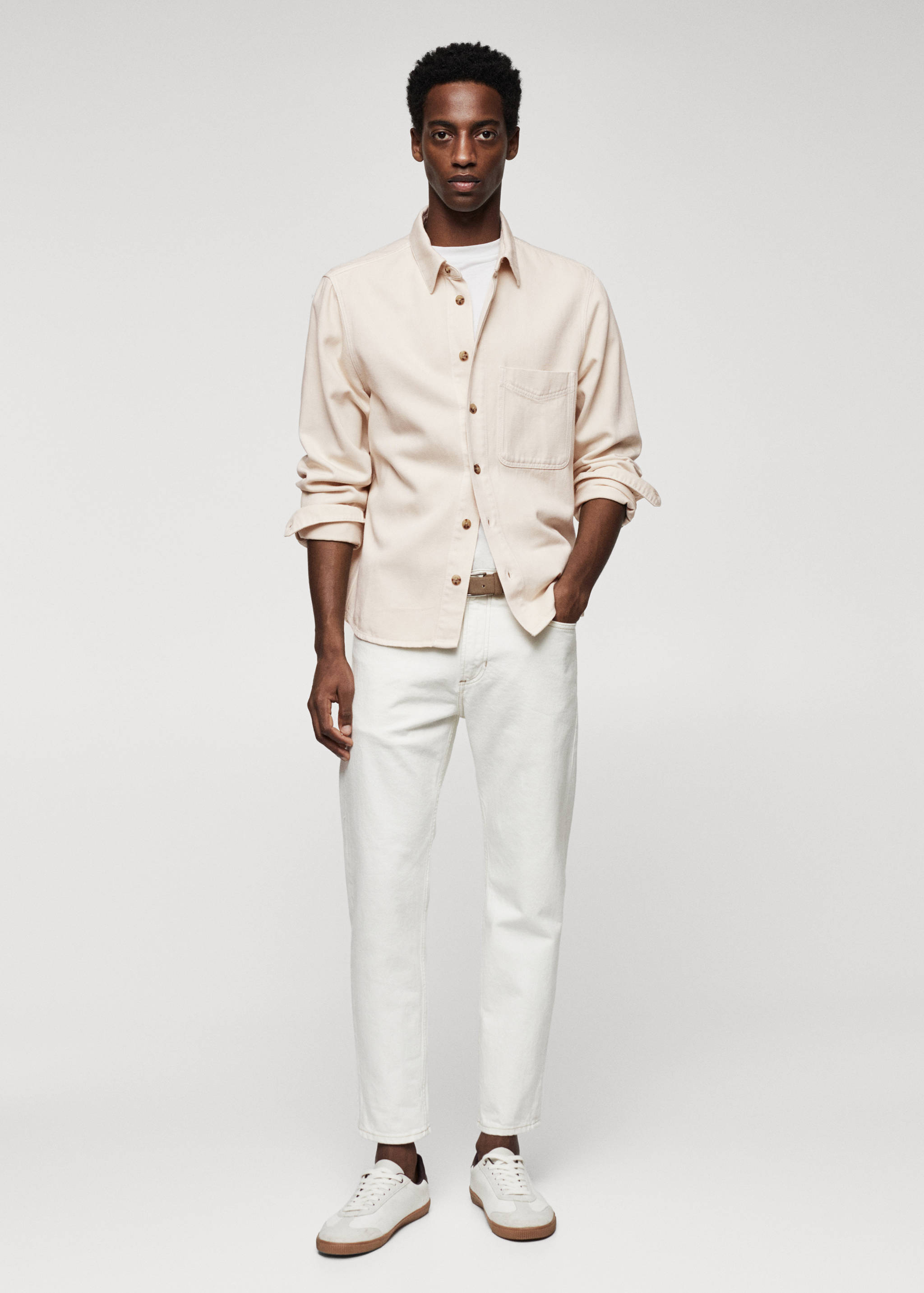 Верхняя рубашка лен и хлопок - Общий план