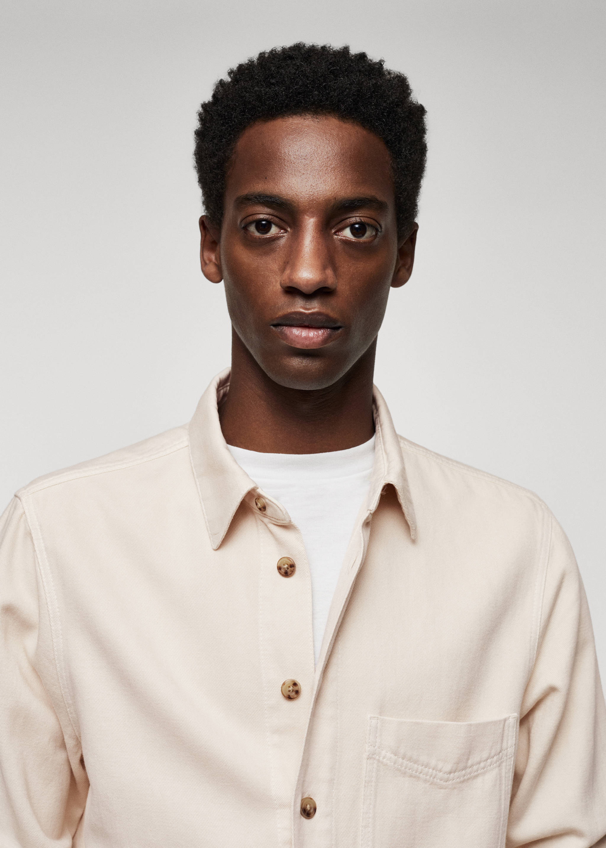 Верхняя рубашка лен и хлопок - Деталь изделия 1