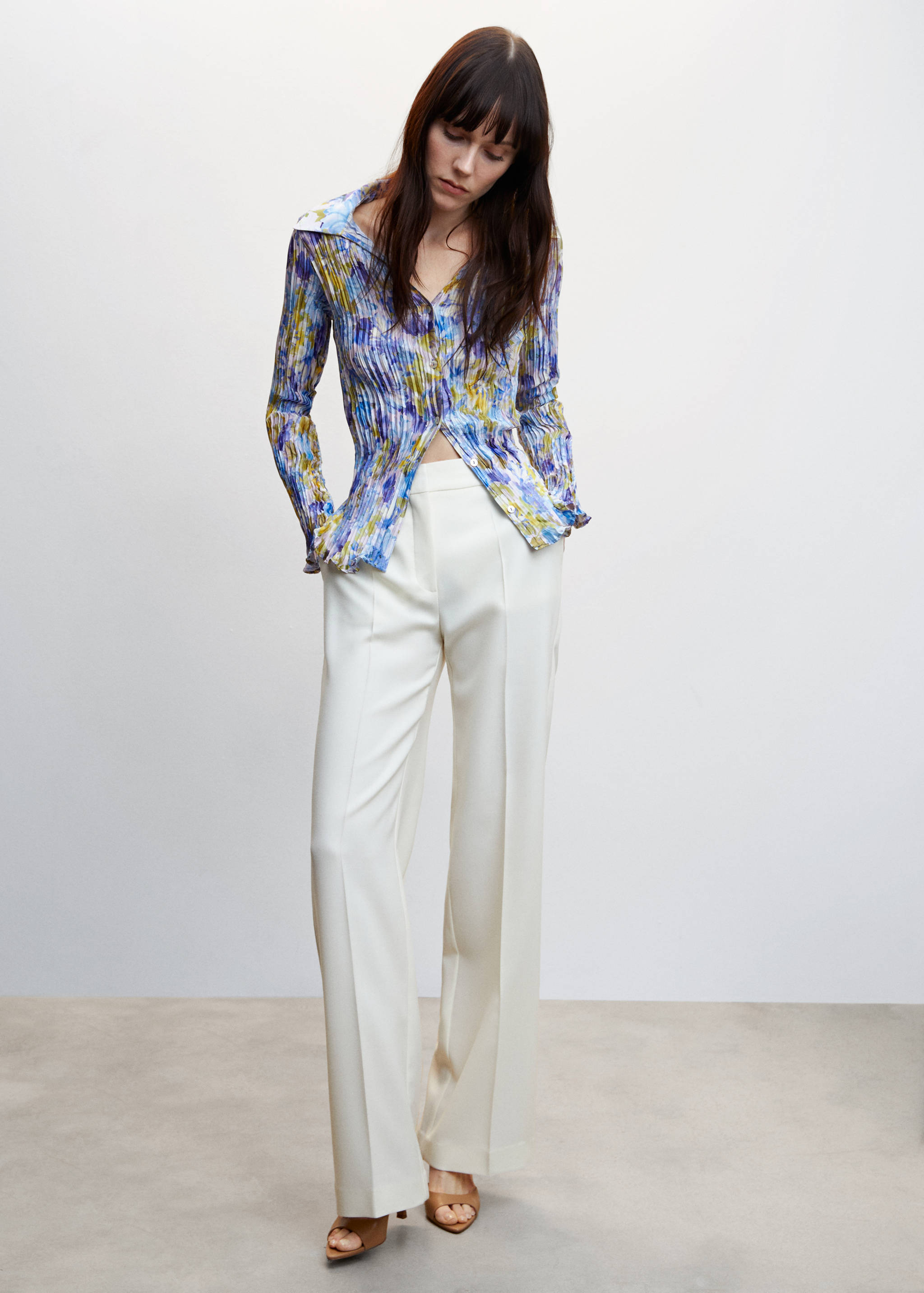 Printed shirred shirt - General plane