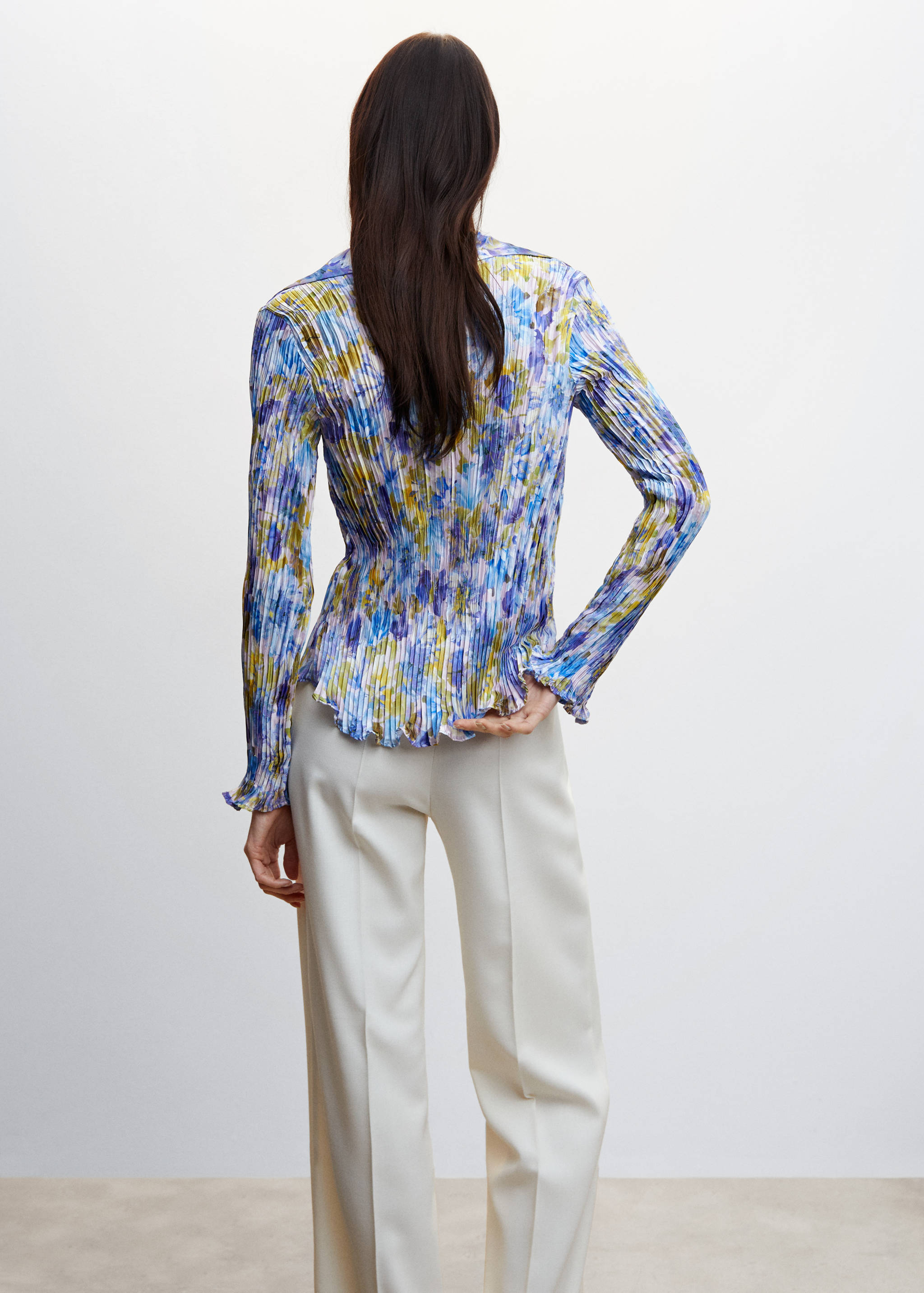 Printed shirred shirt - Reverse of the article